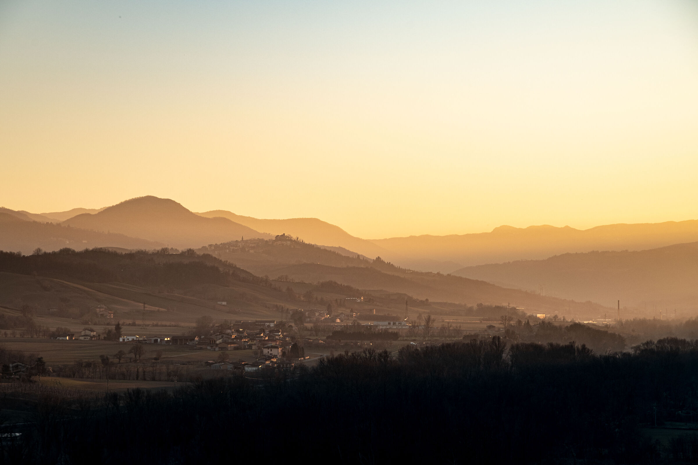 Tramonto sulla Val d'Arda