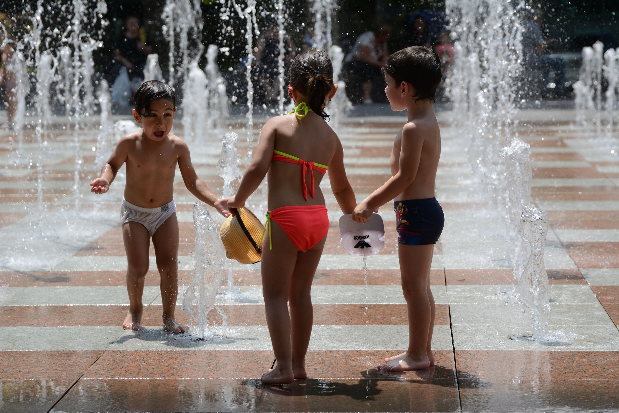 Water games in Yerevan, Armenia