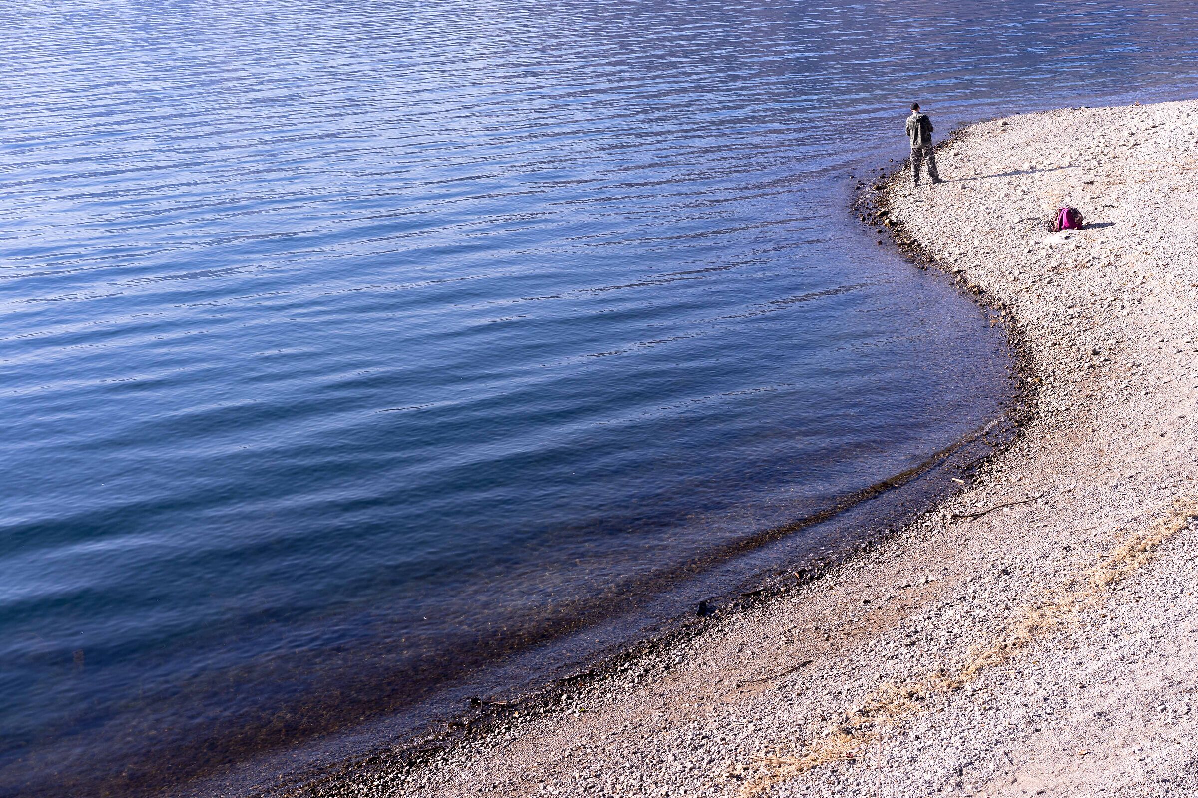 Fisherman on Lake Iseo