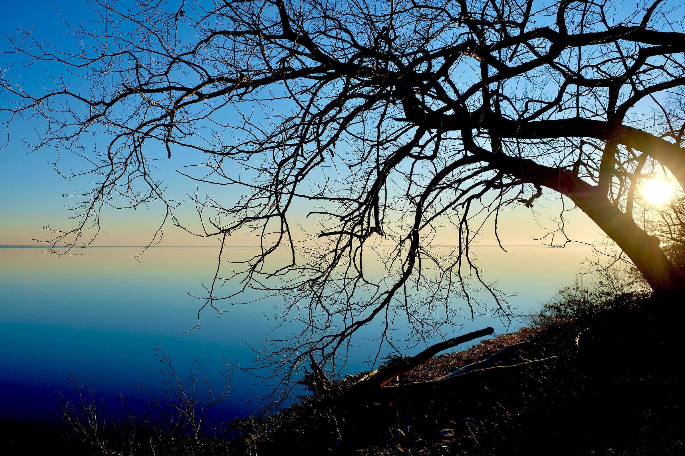 Sunset in the lagoon