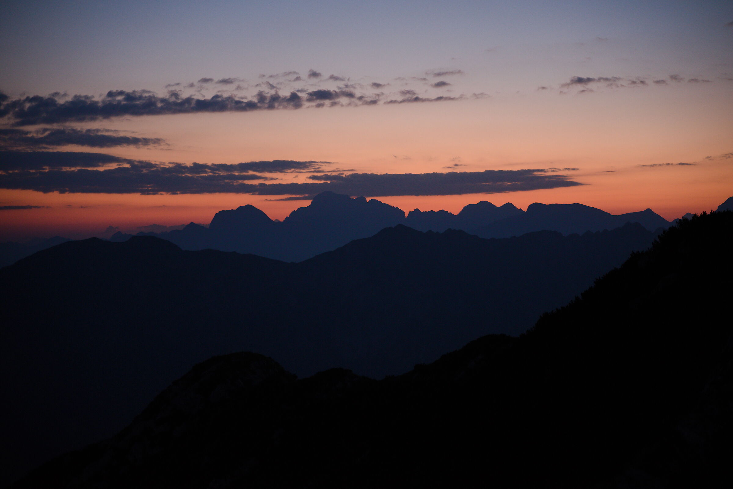 Sunset over the mountains