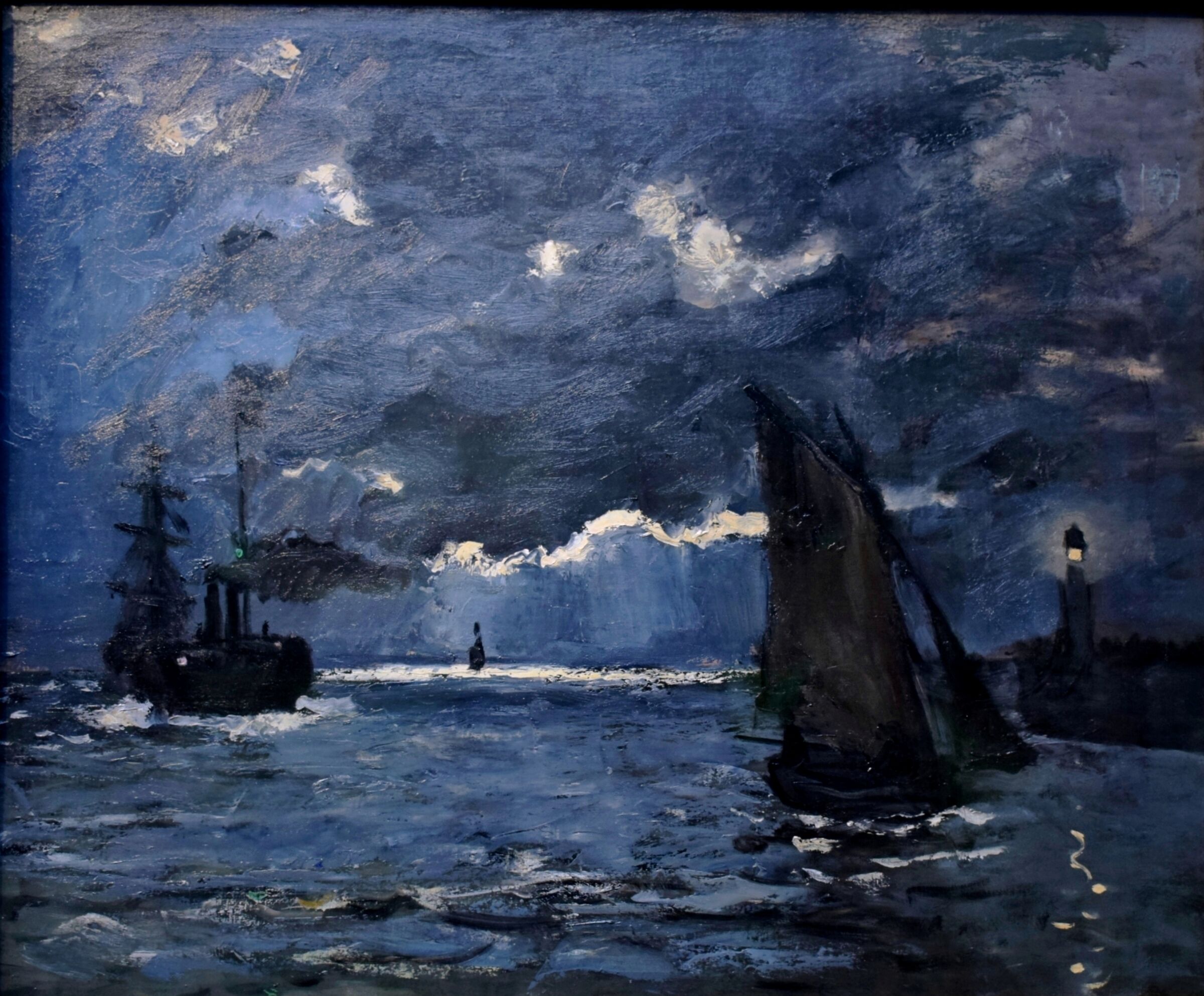 Claude Monet "Imbarcazioni al Chiar di Luna"