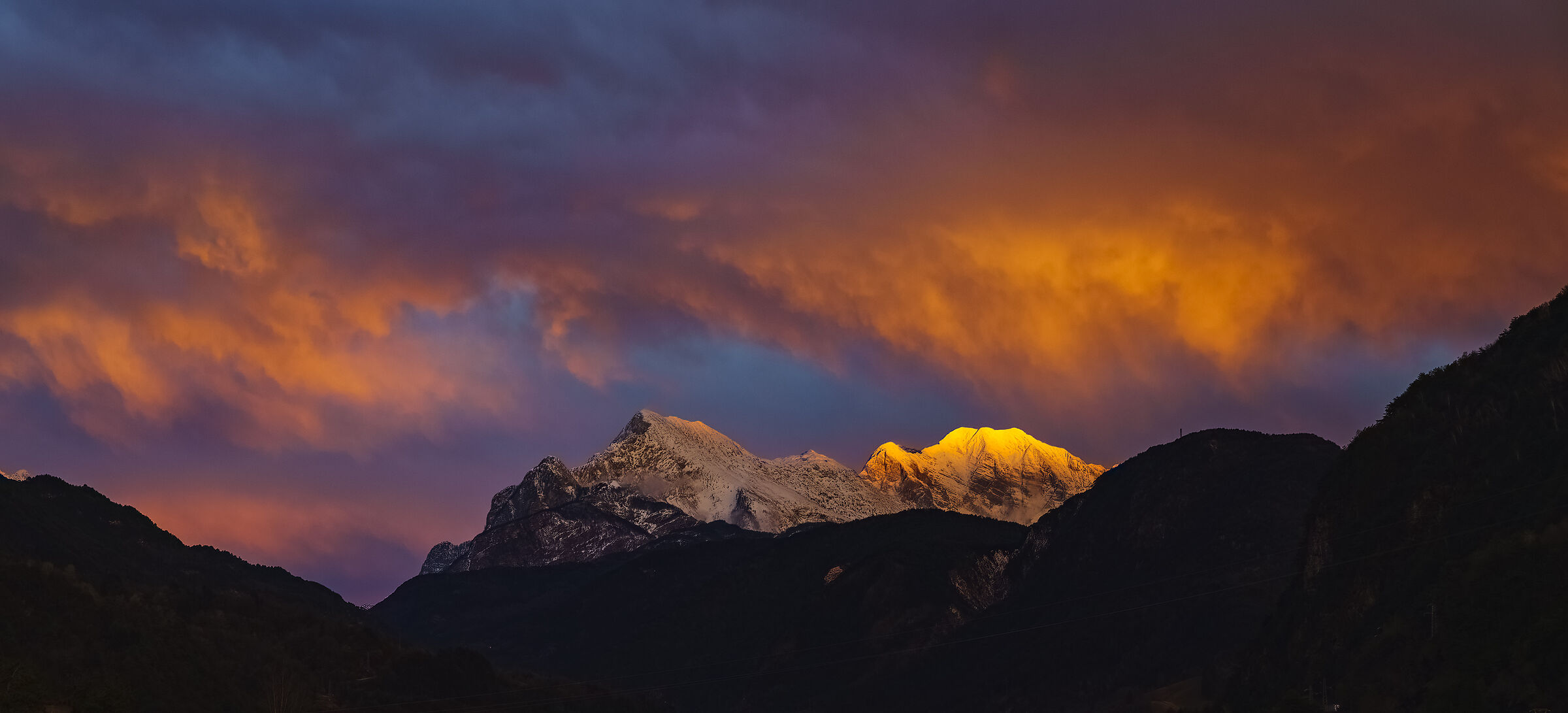 Sunset outside the home