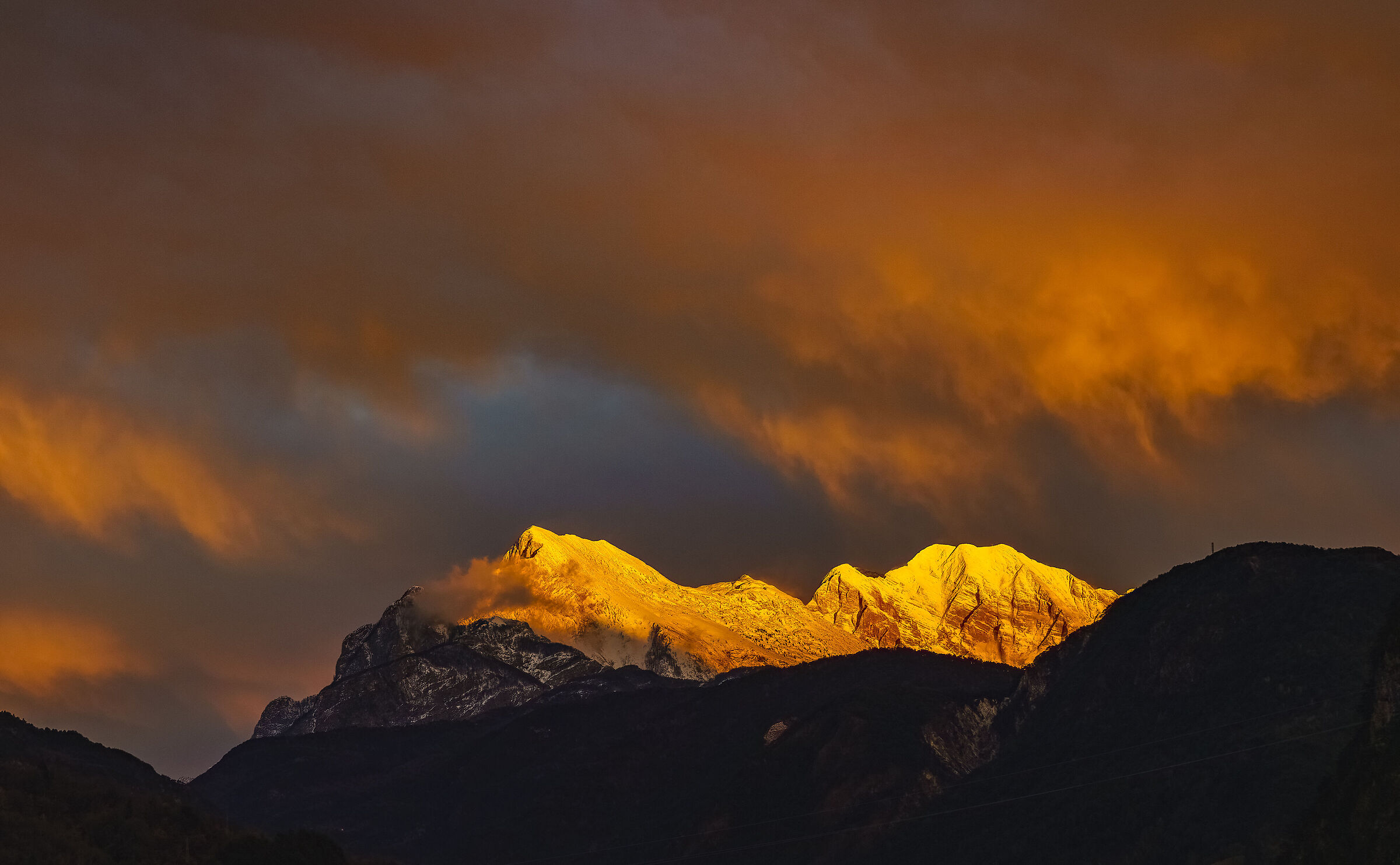 Sunset over the Julian Alps Canin