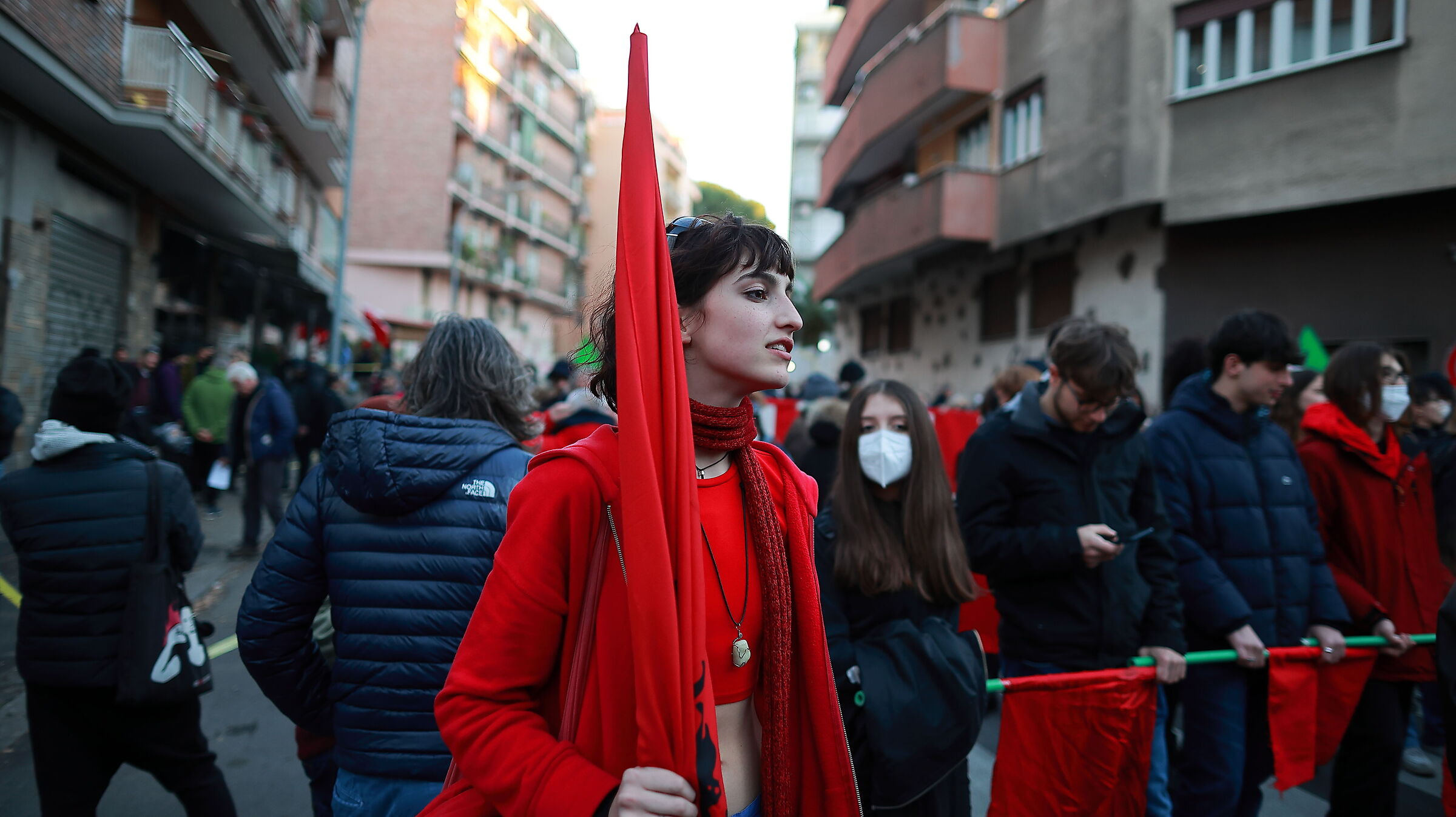 The girl with the flag