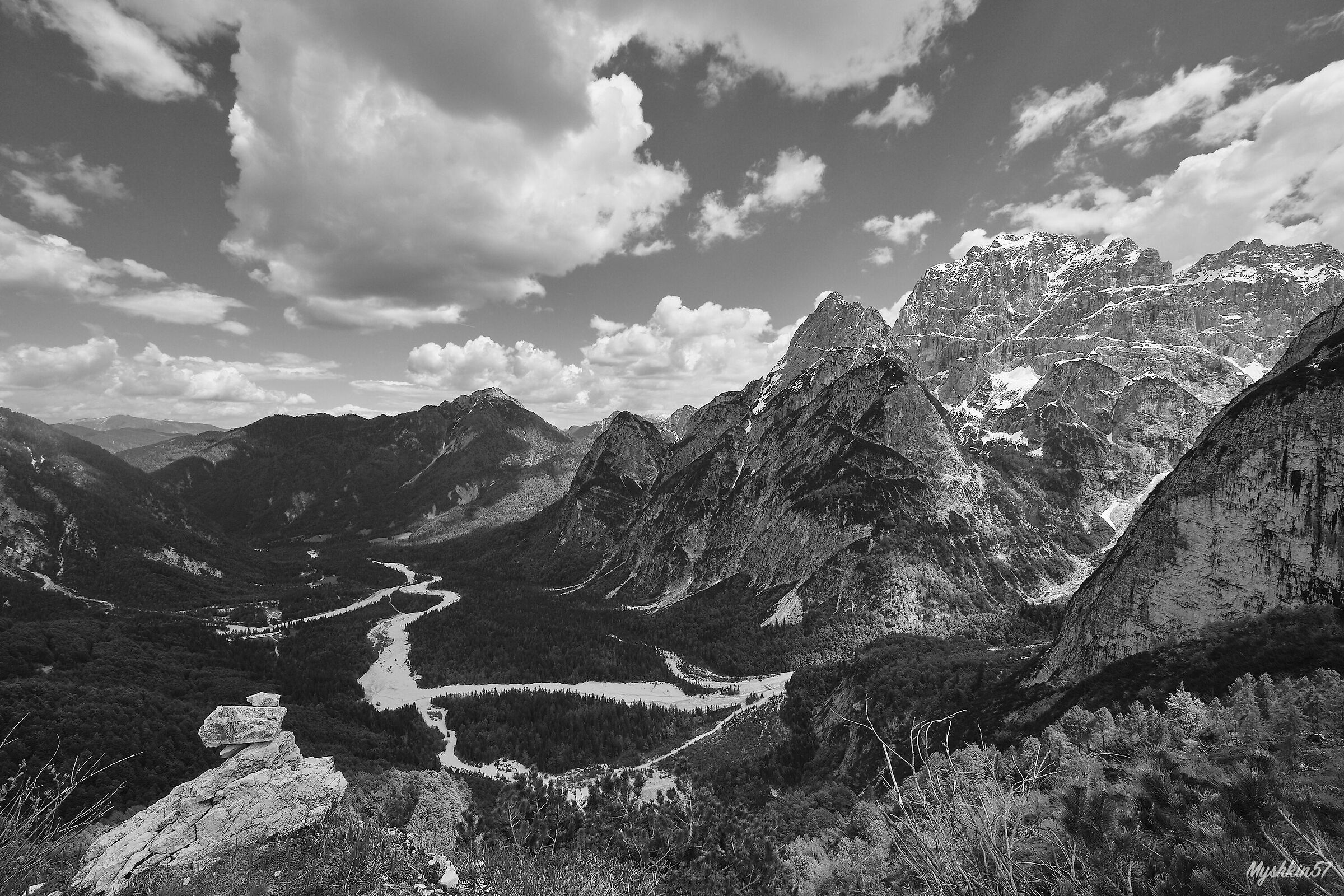 A pulpit on Val Saisera B&W
