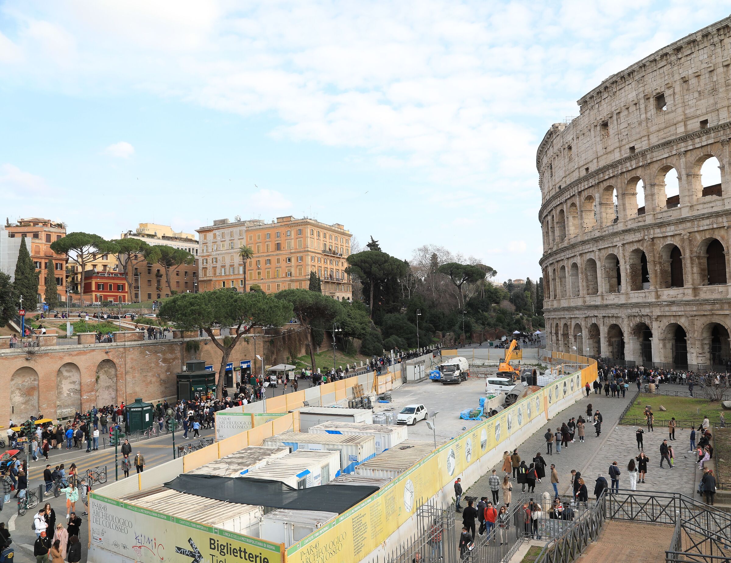 Roma cantiere  costruzione della metro