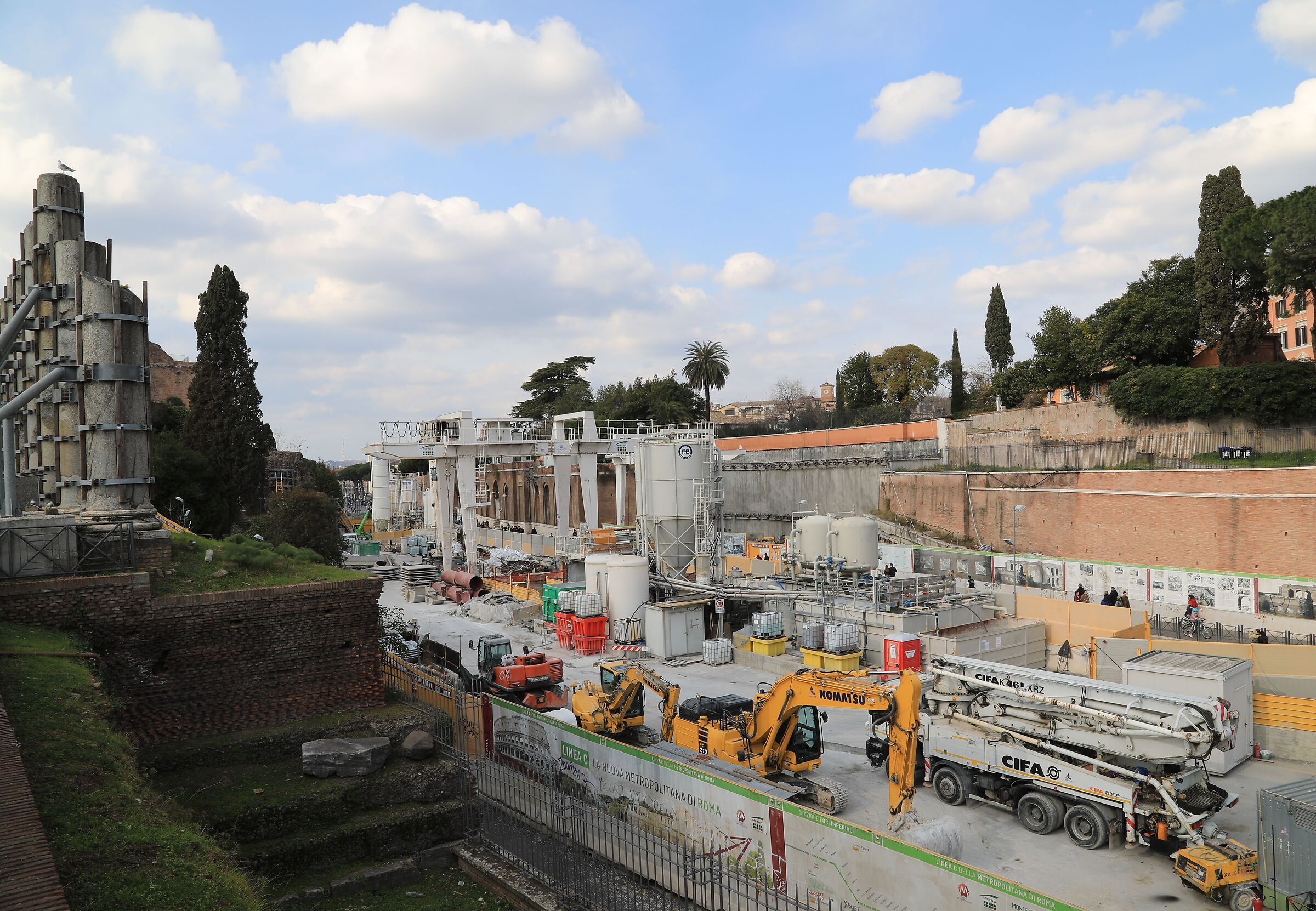 Roma cantiere  costruzione della metro