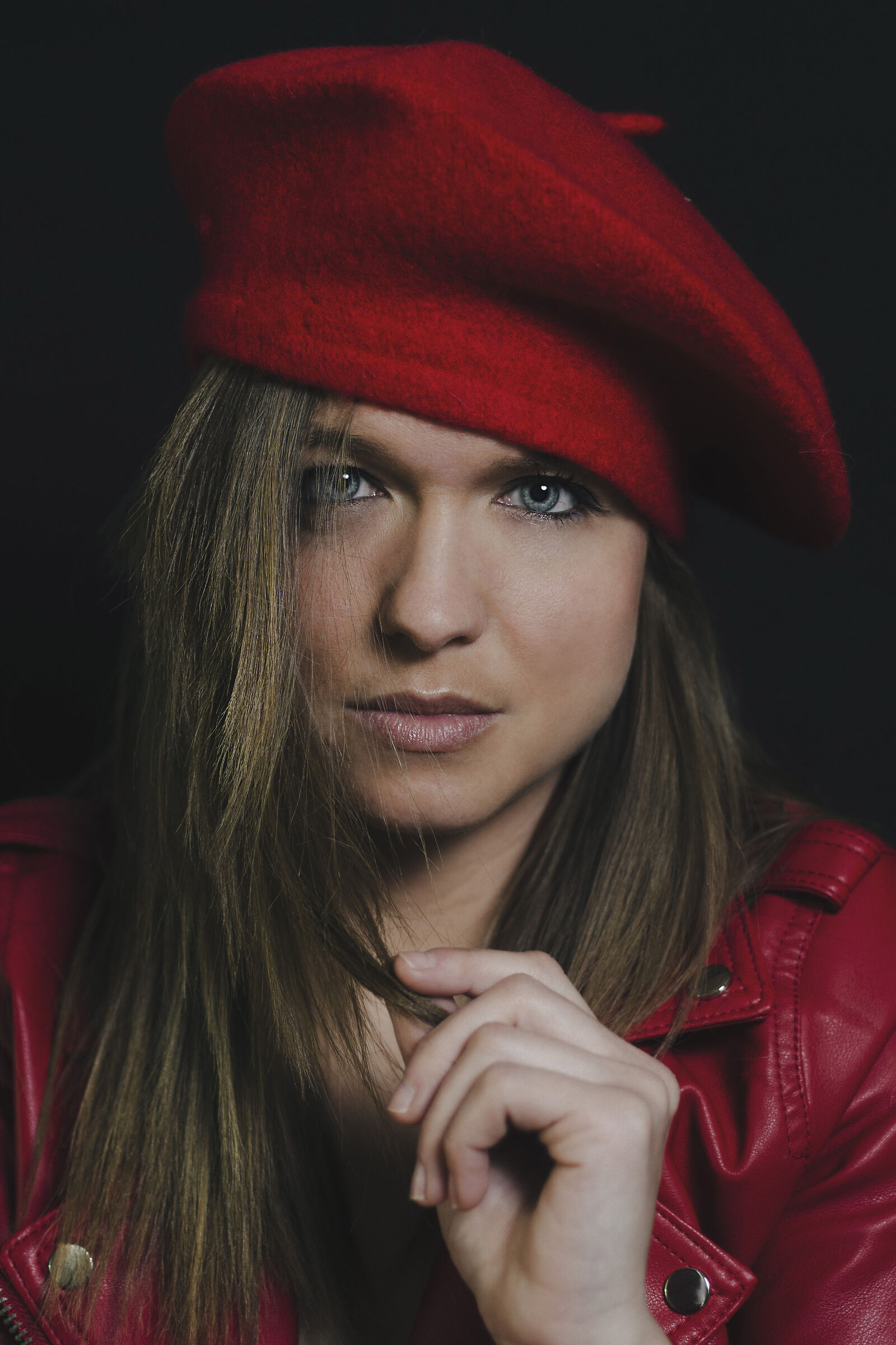 Woman in red