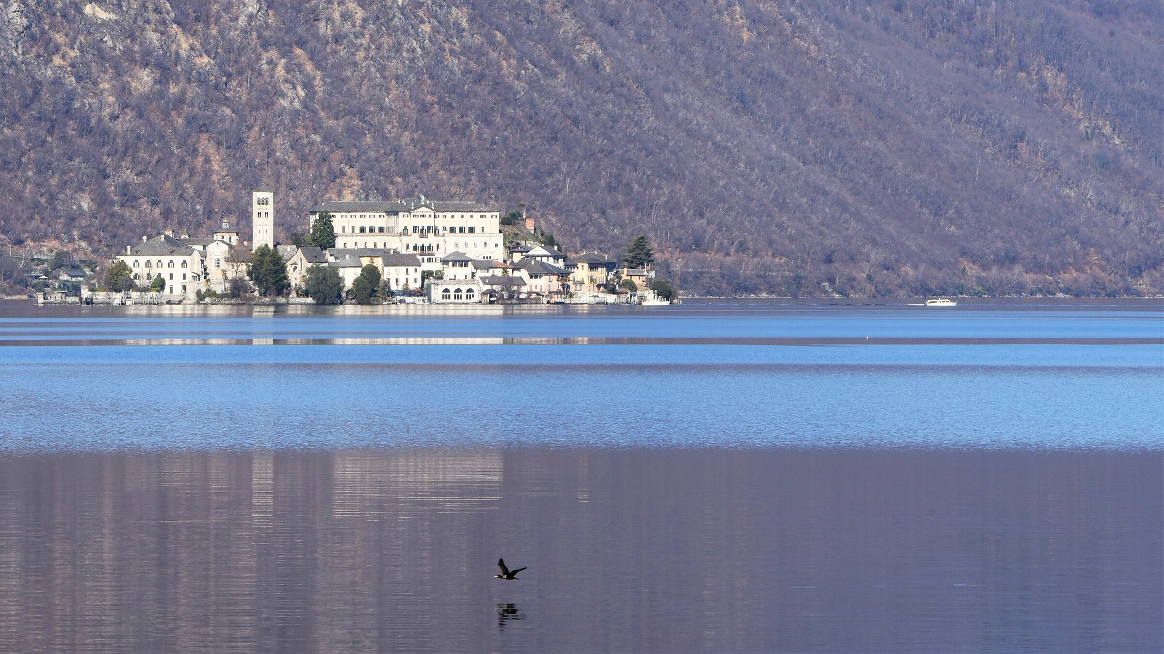 traffico invernale sul lago
