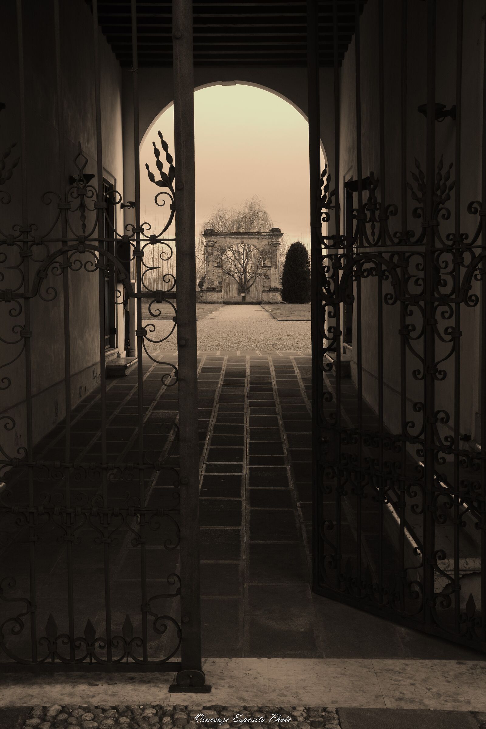 The courtyard where the sunrise opens