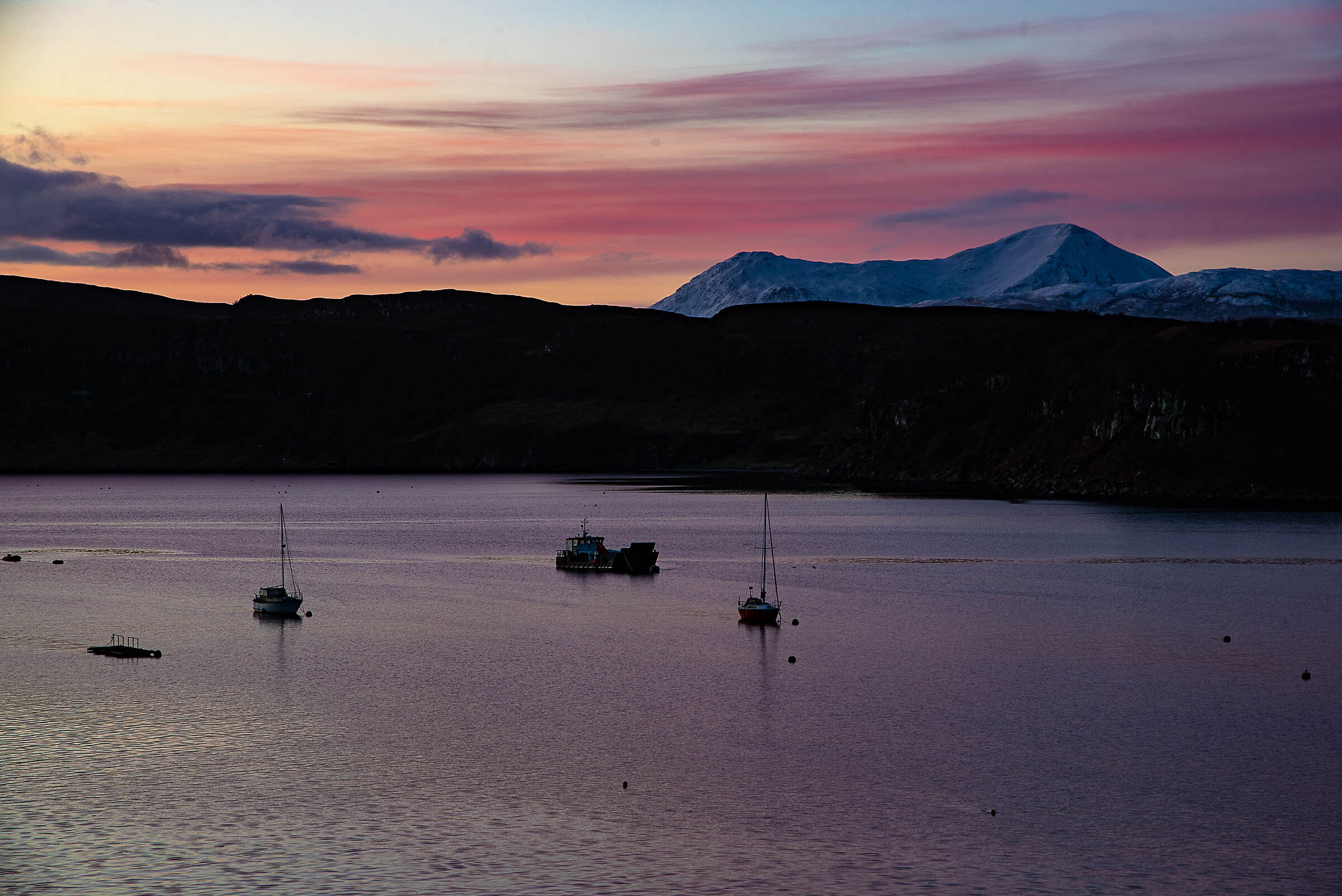 Alba sulla Baia di Portree