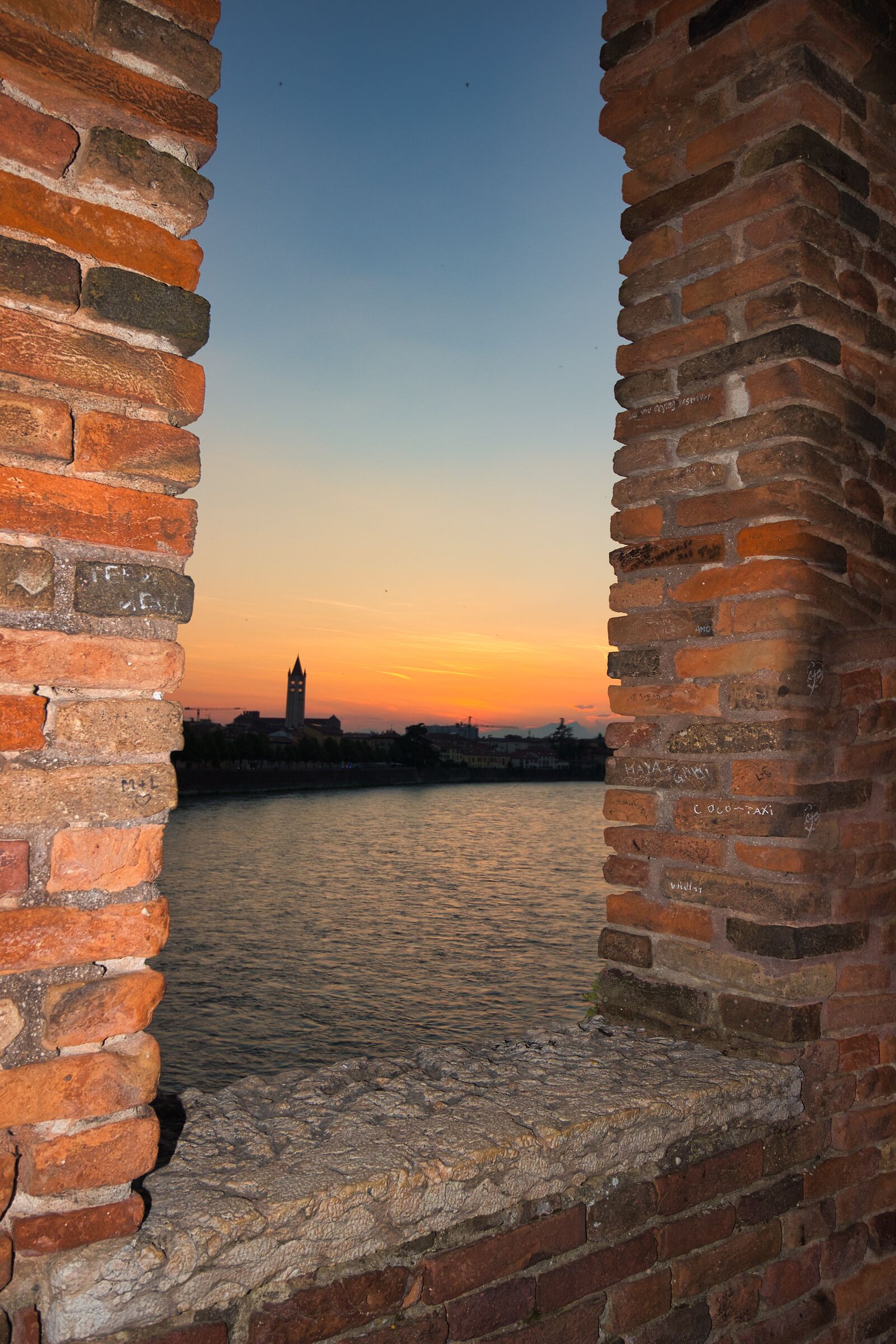 Verona (Vista dal ponte di Castelvecchio)