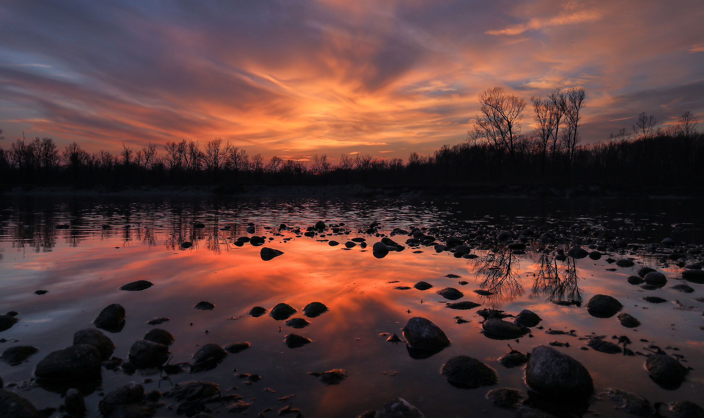 sunset on ticino