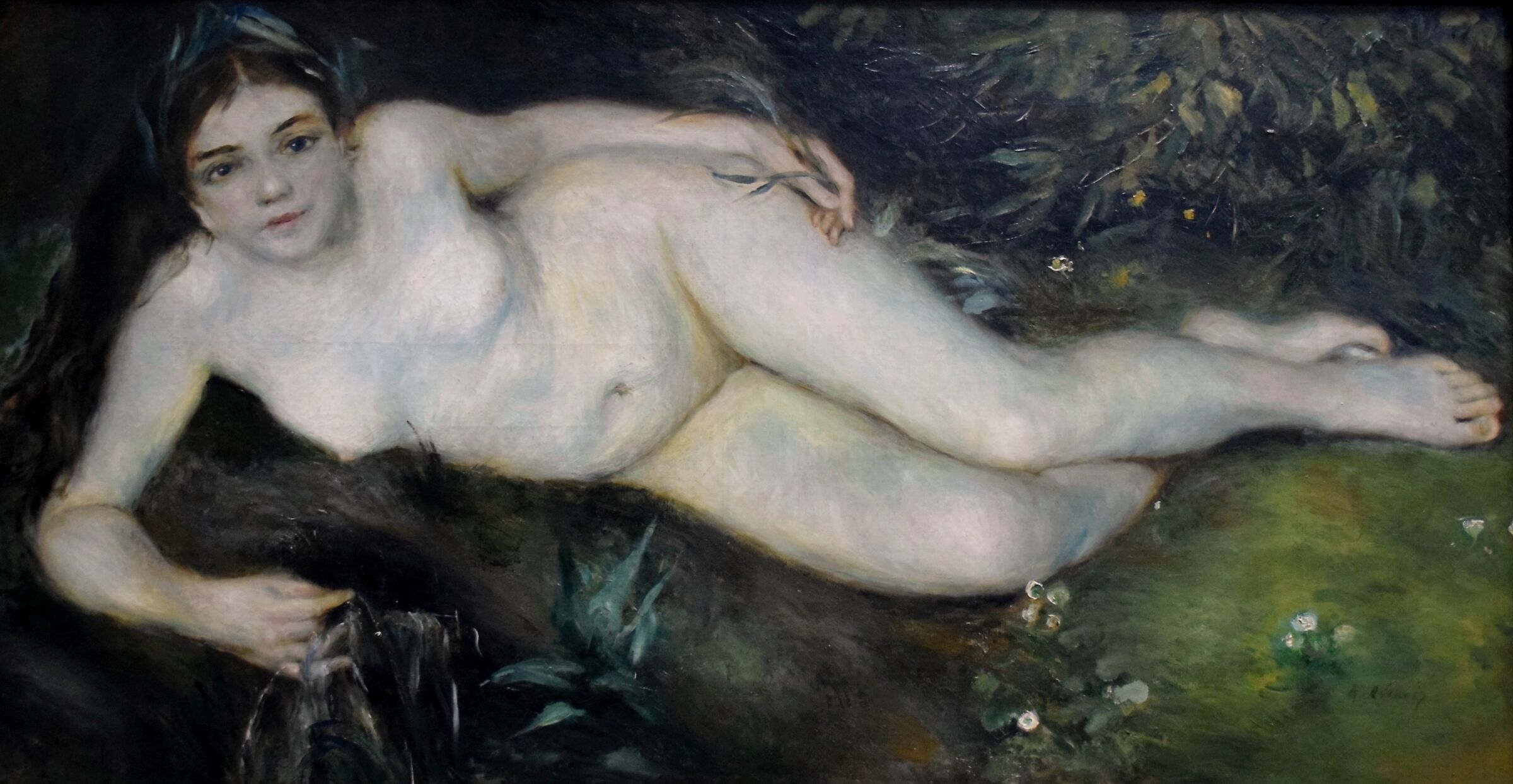 Pierre-Auguste Renoir "Nymph in a stream"