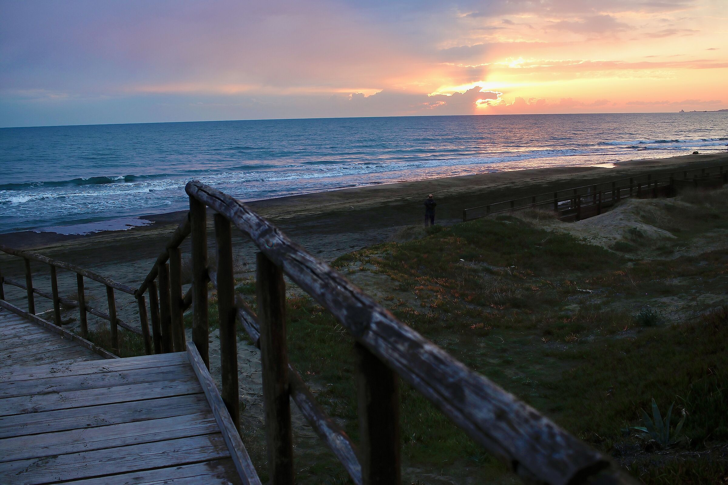 tramonto di fine inverno