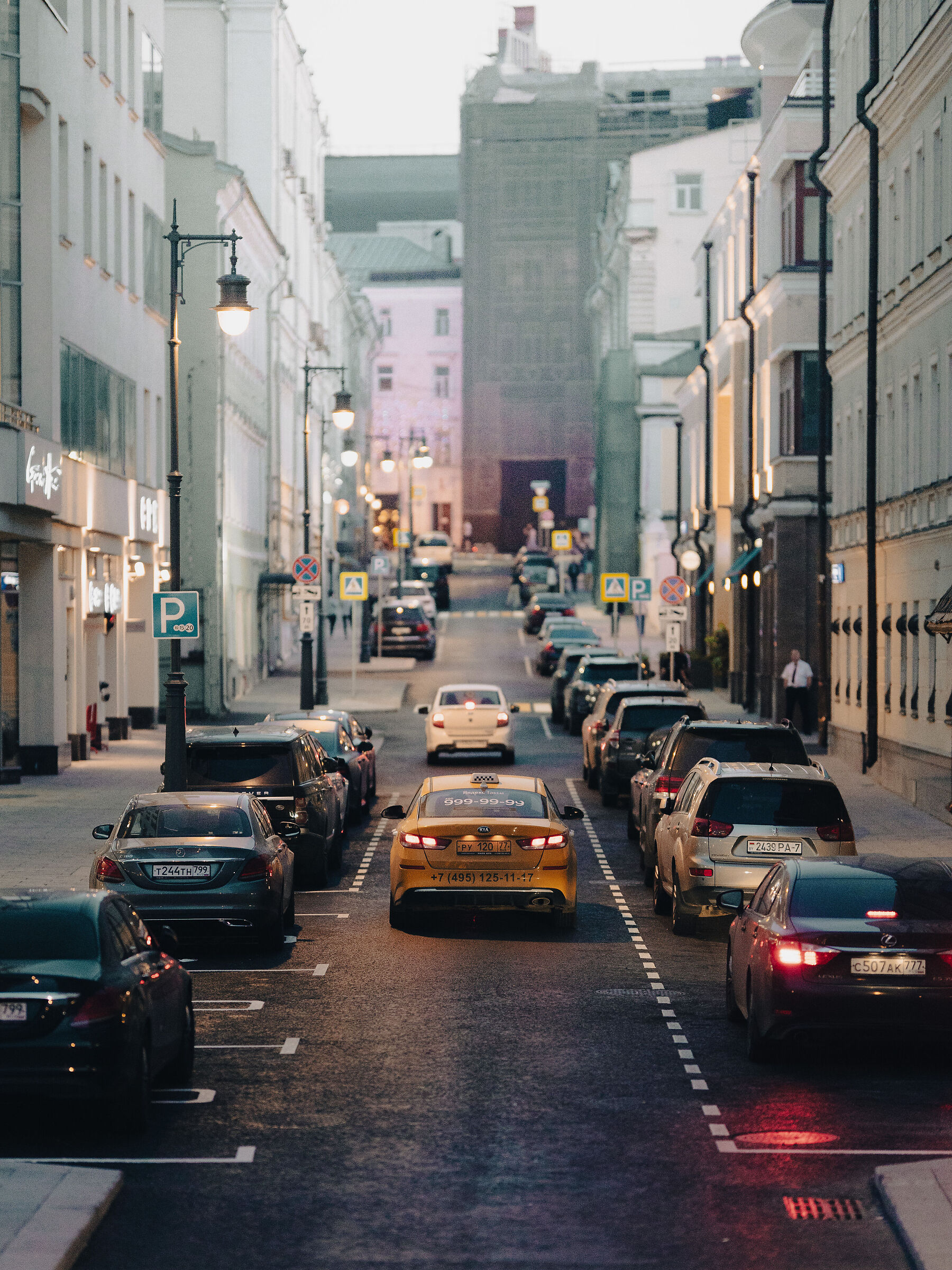A taxi along the way