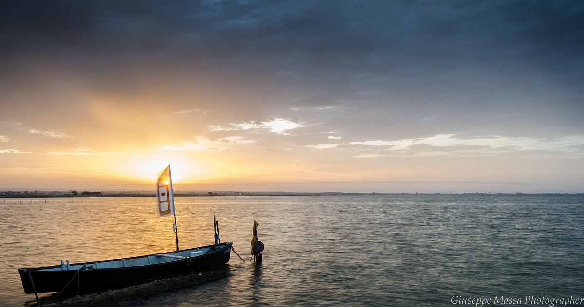 Lago di Lesina al tramonto
