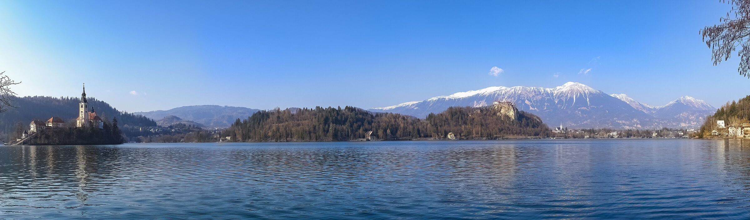 Lago di Bled Slovenia , pano di 5 scatti