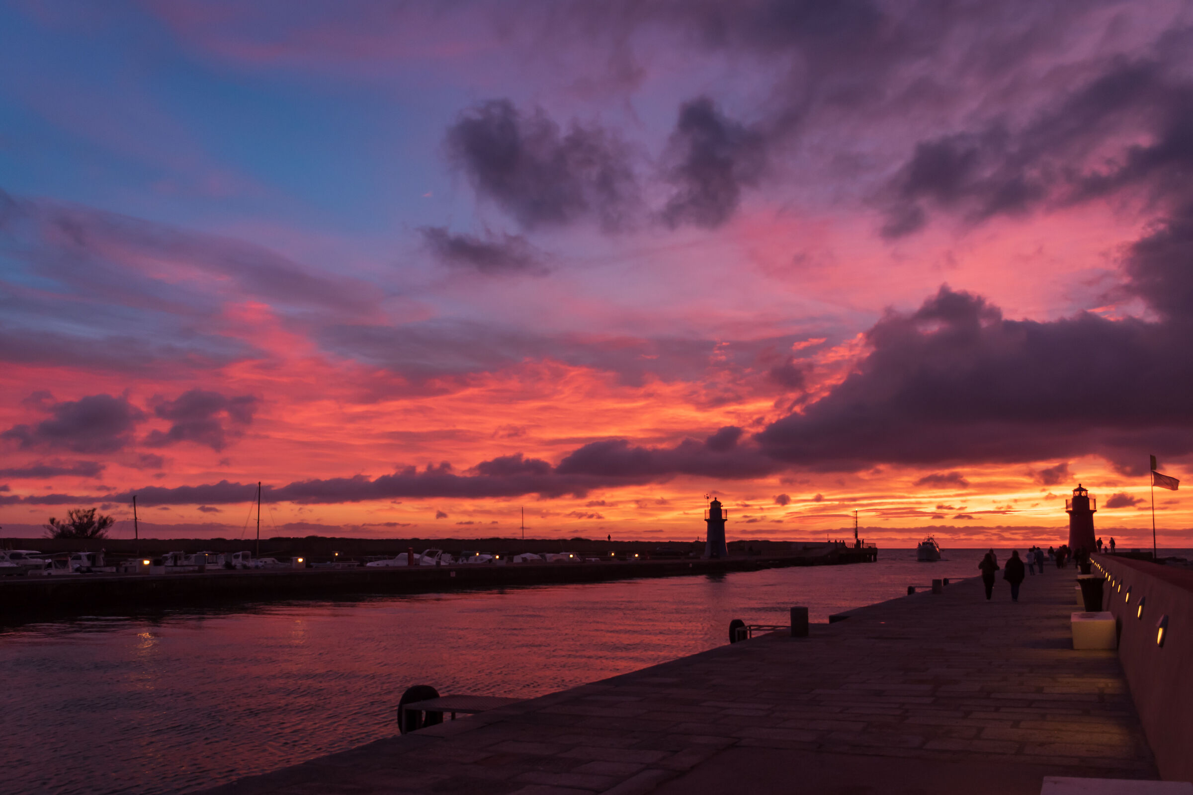 Lighthouses at sunset