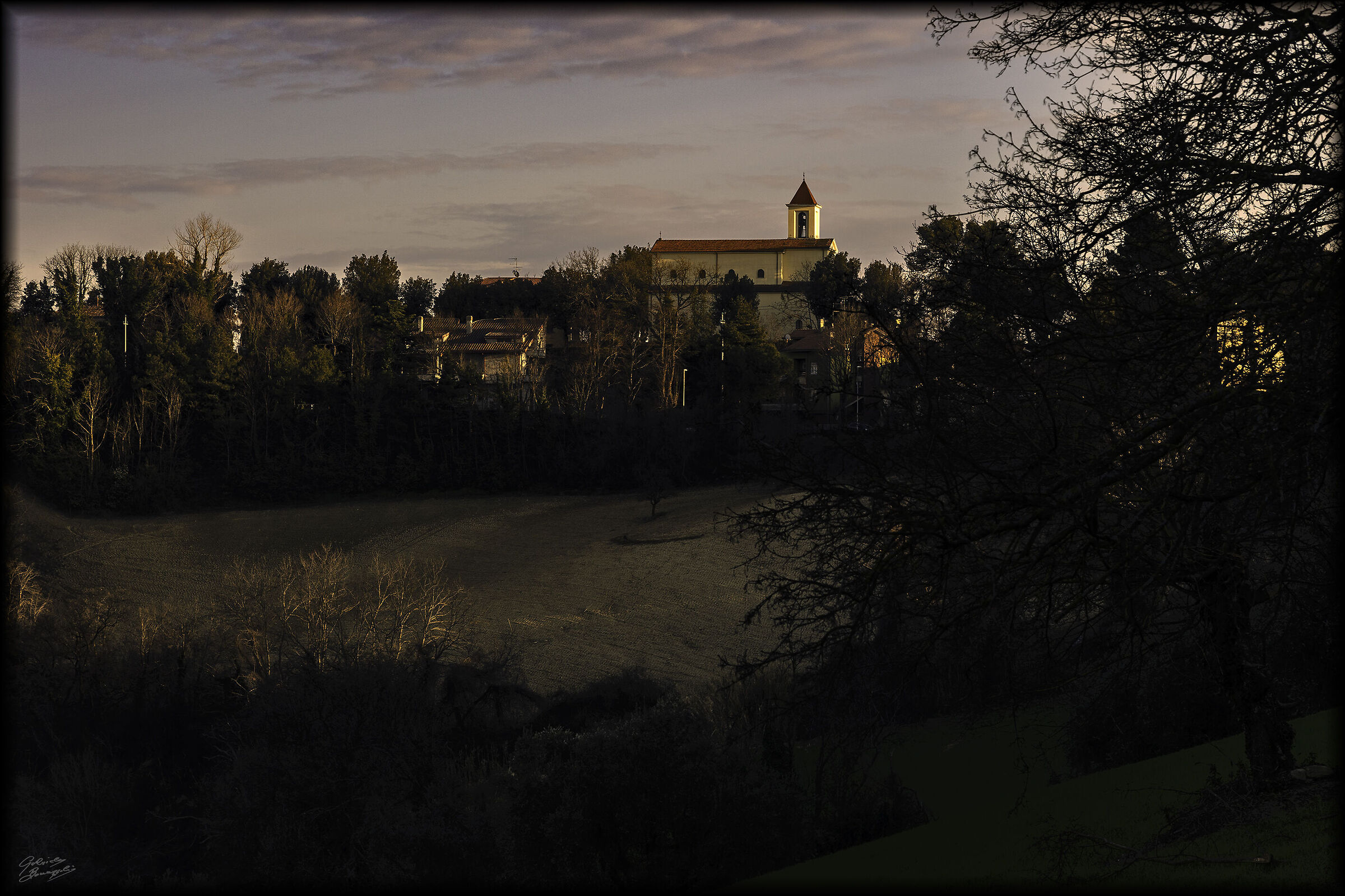 Il mio paese al tramonto