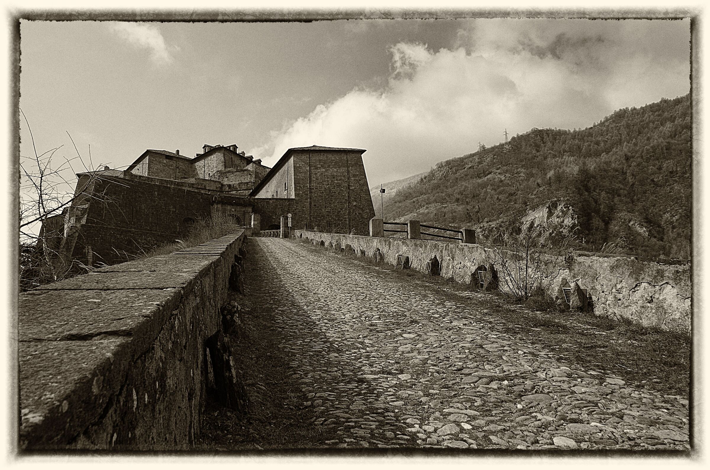 The main entrance of the fort of Exilles