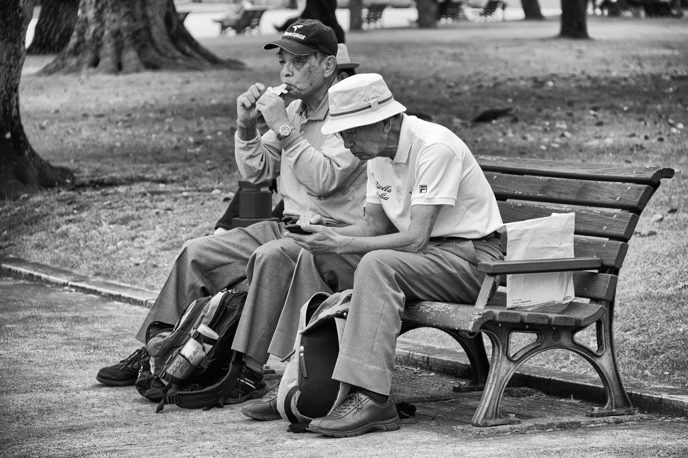 Pensioners at the park