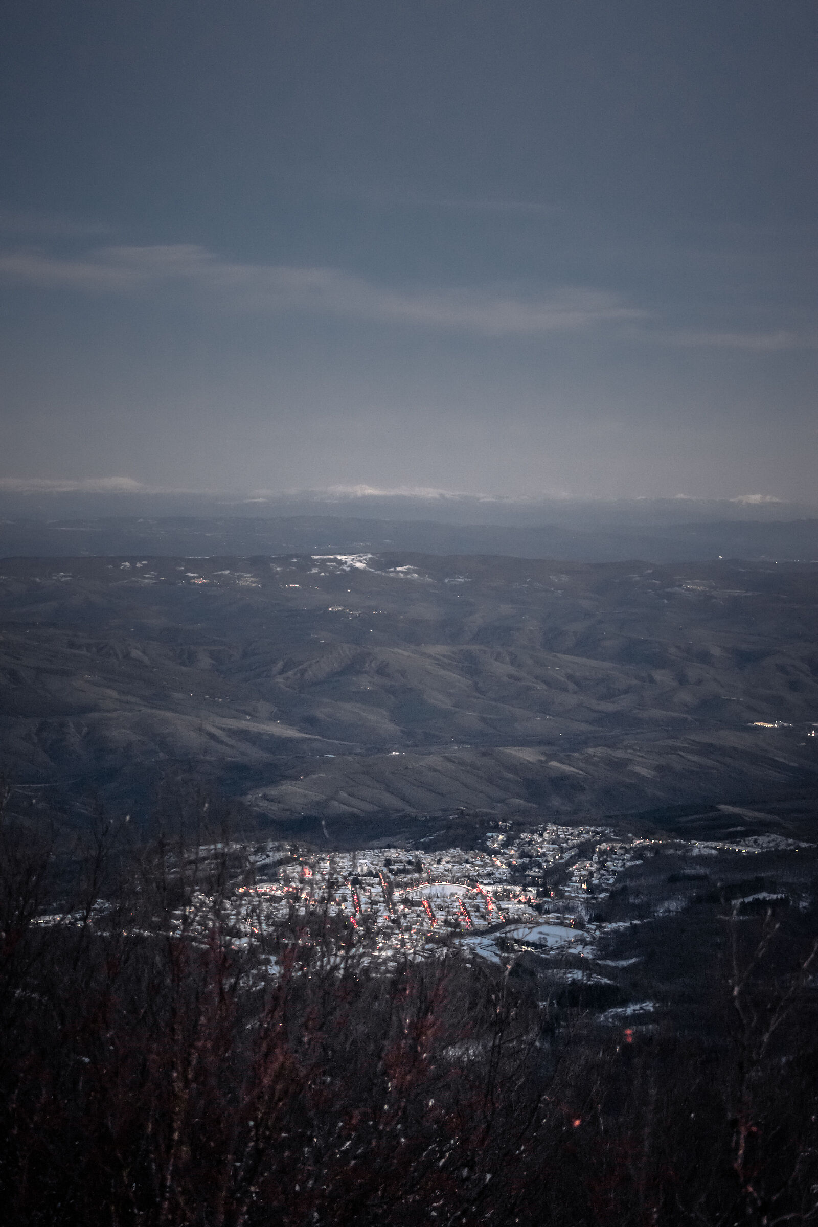 Abbadia San Salvatore at sunset