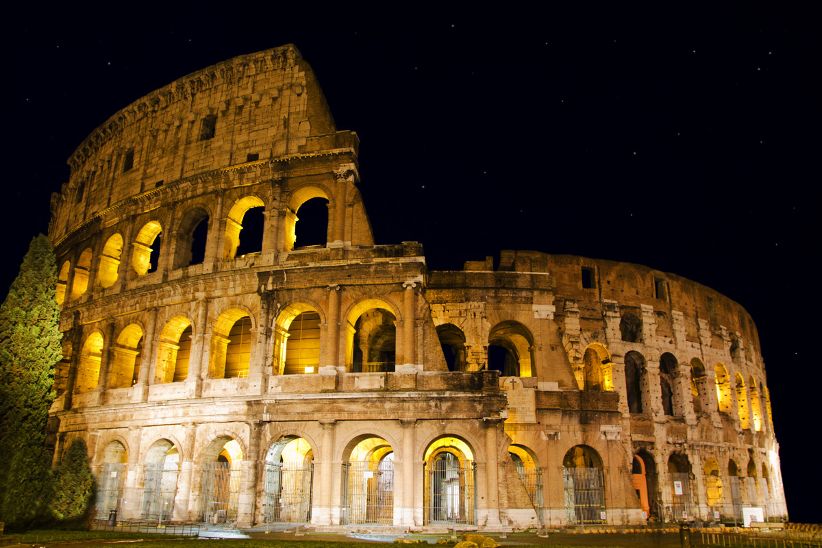 Colosseum at night