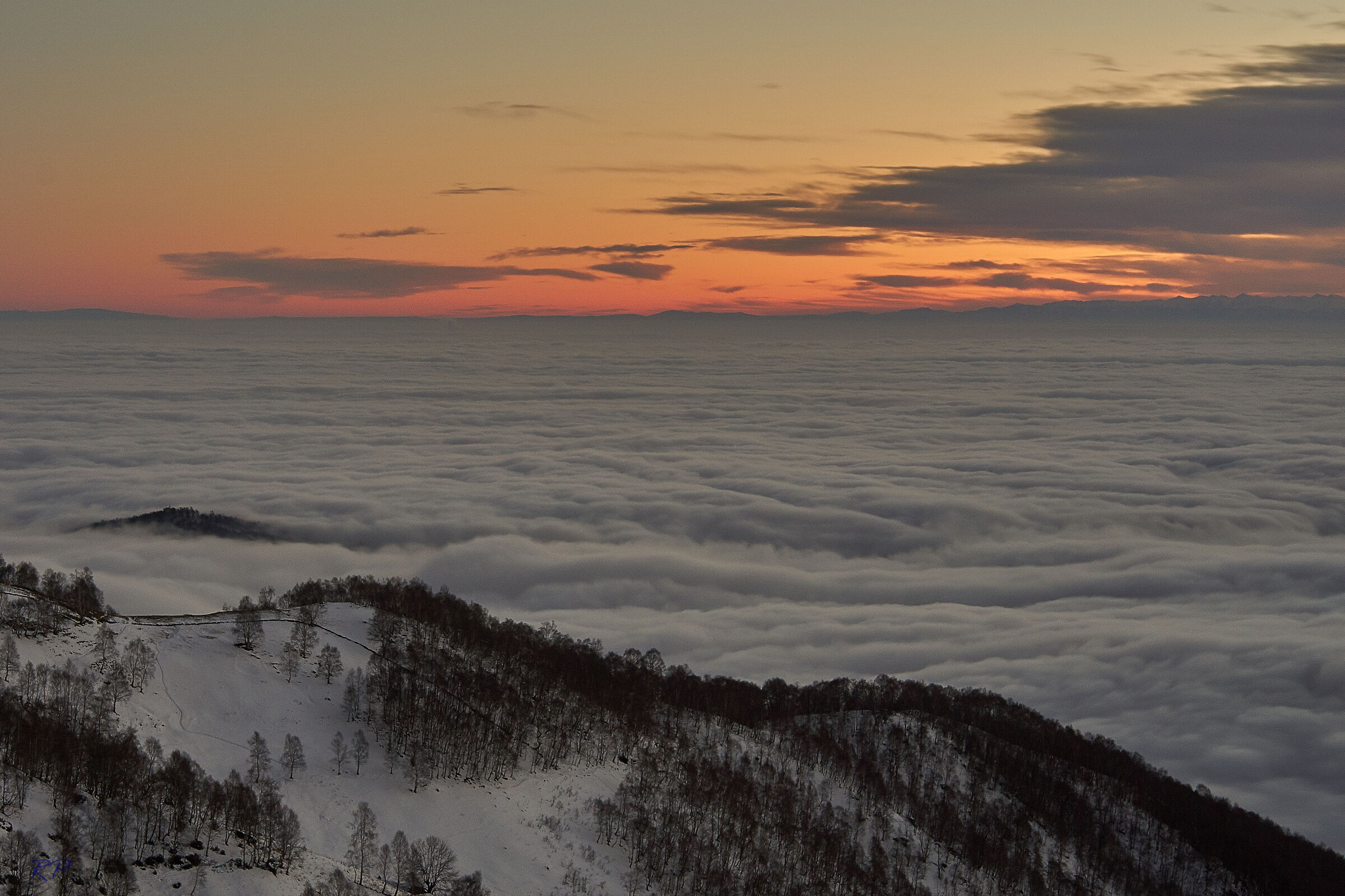 Sea of fog on the Po Valley