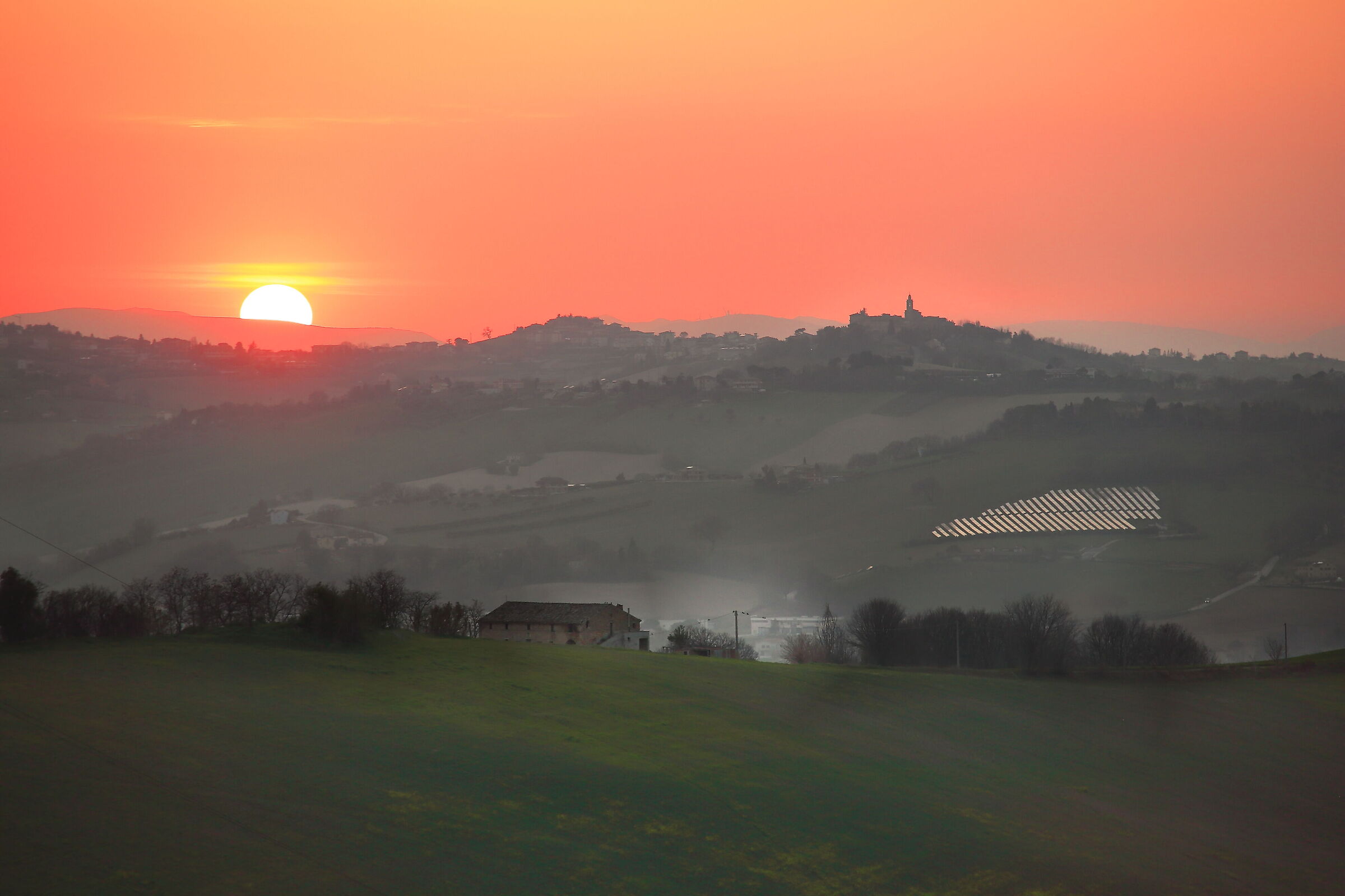 spring sunsets in Fermo