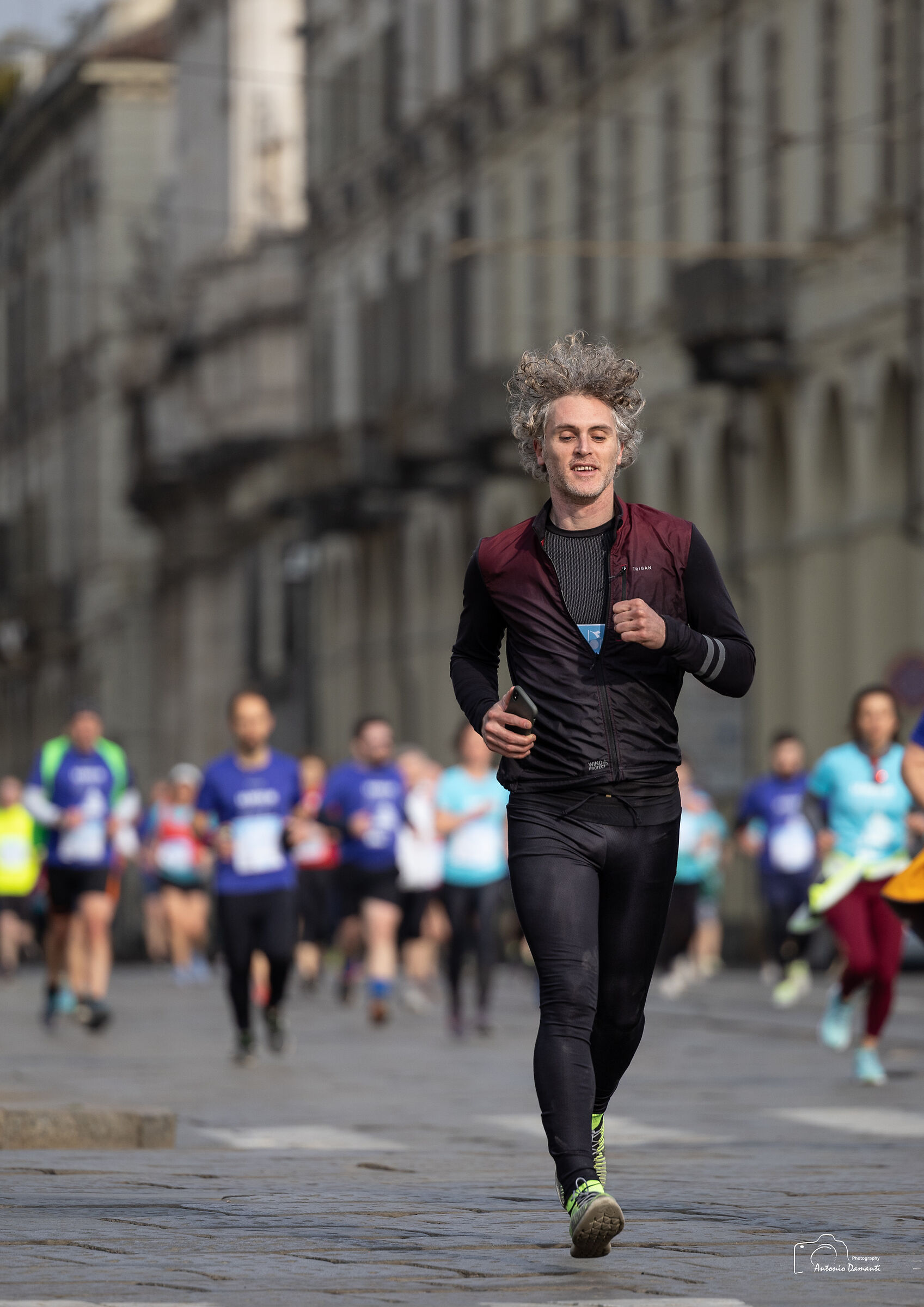 The disheveled marathon runner