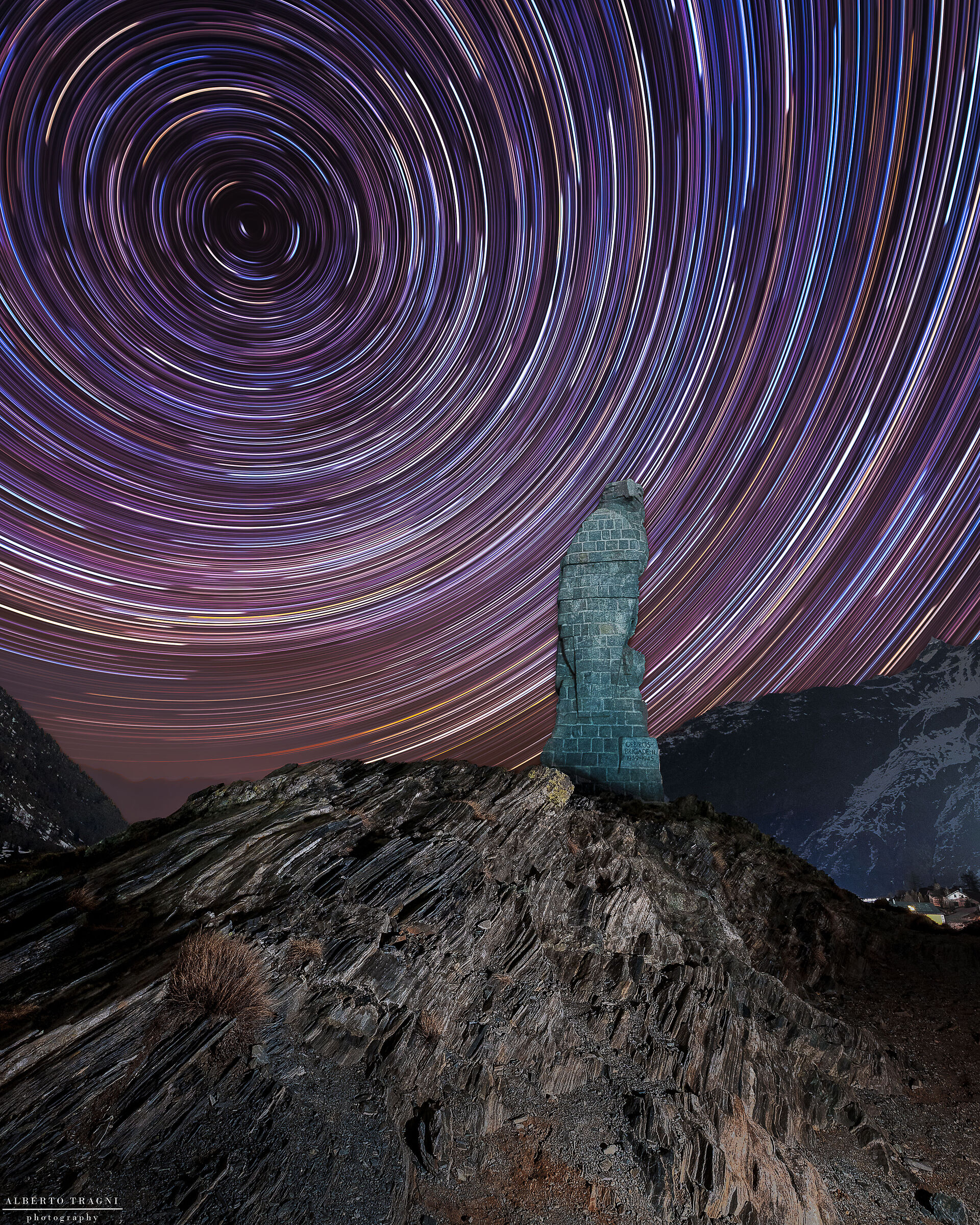La guardiana del Passo Sempione, startrail