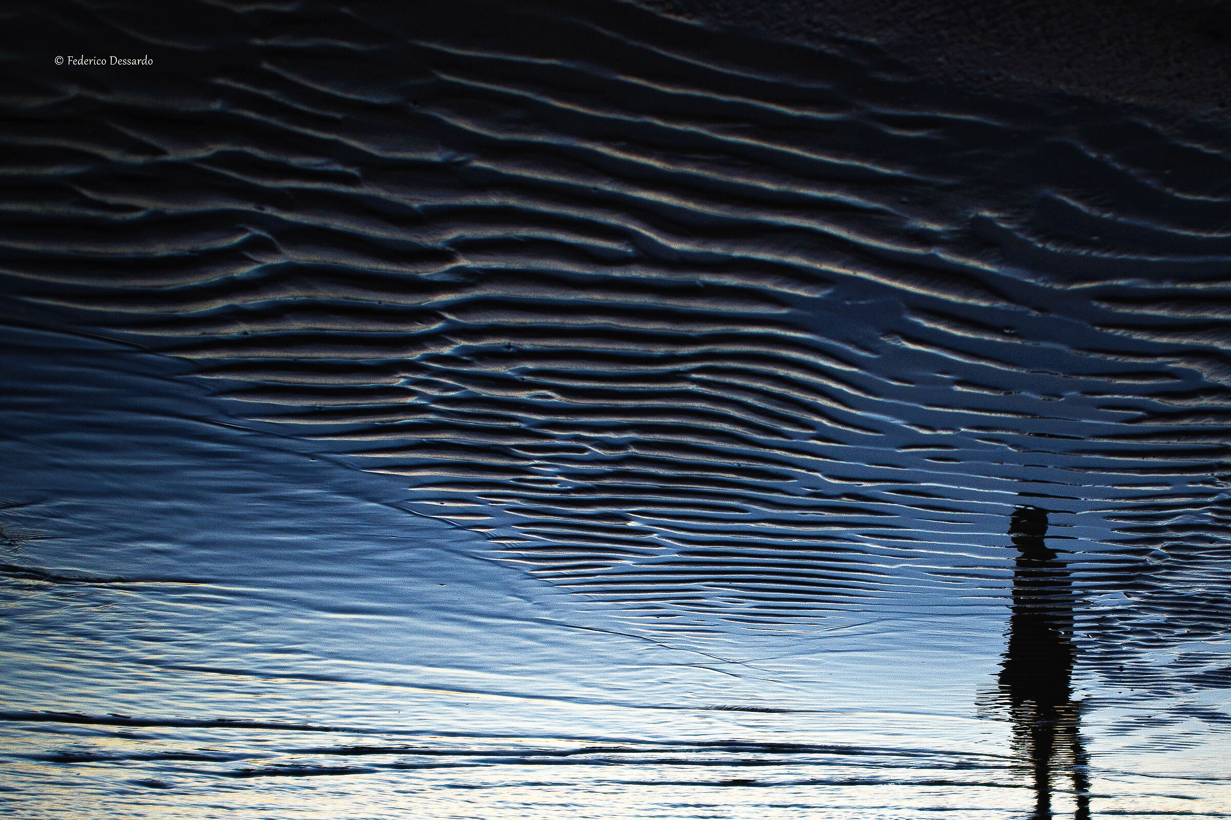 riflesso sulla battigia