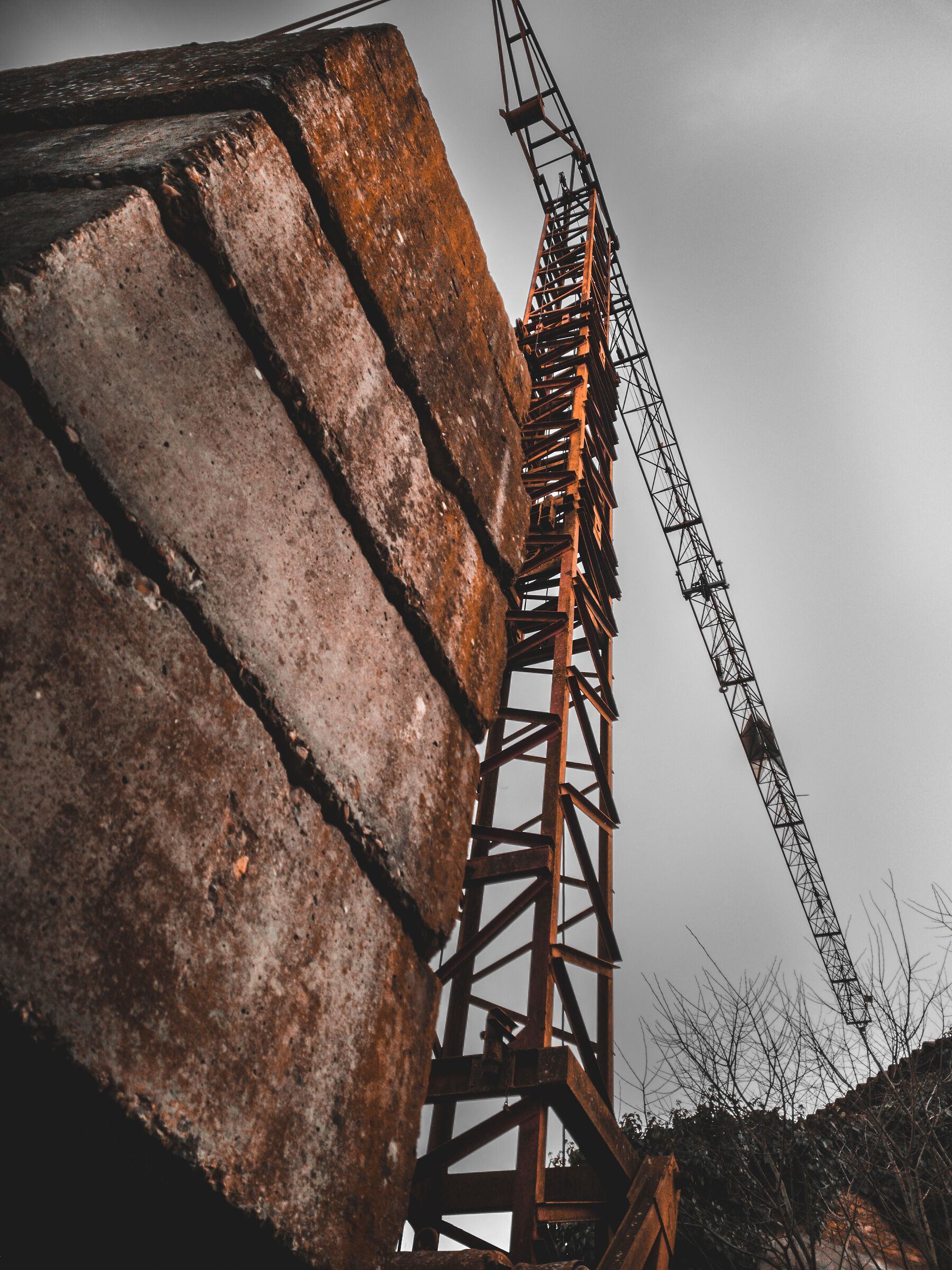 Abandoned crane