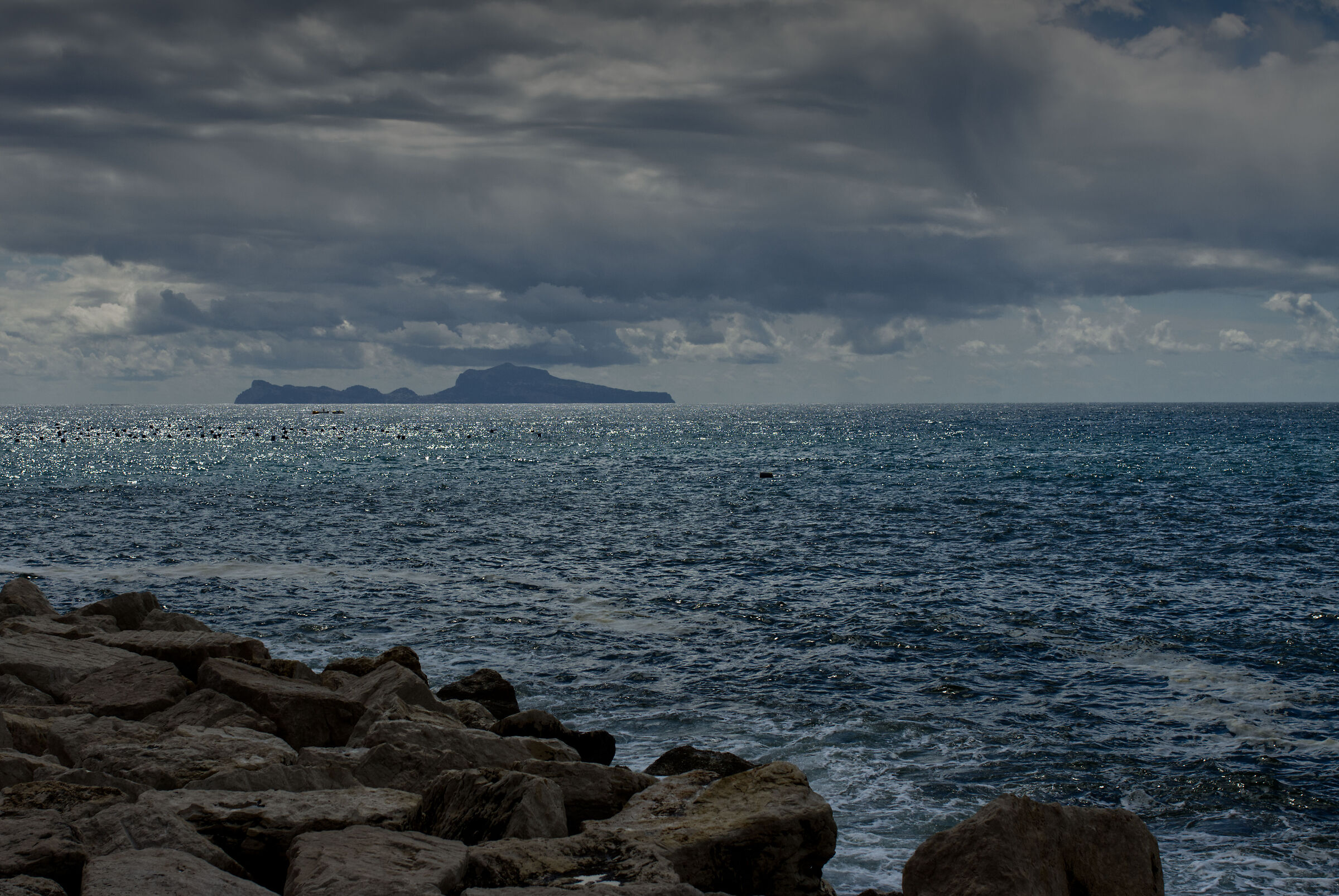 threatening clouds over Capri