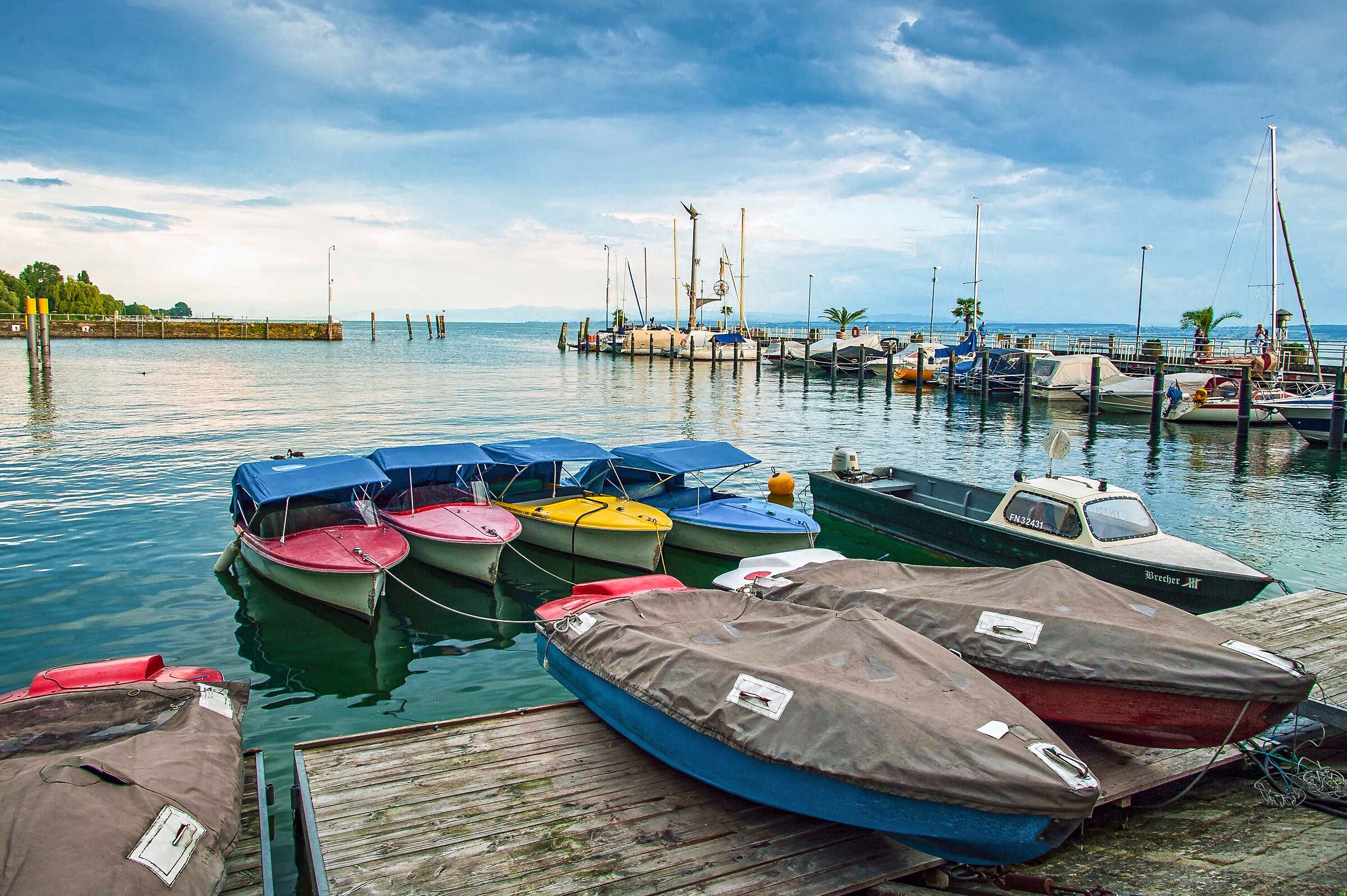 small port on the lake