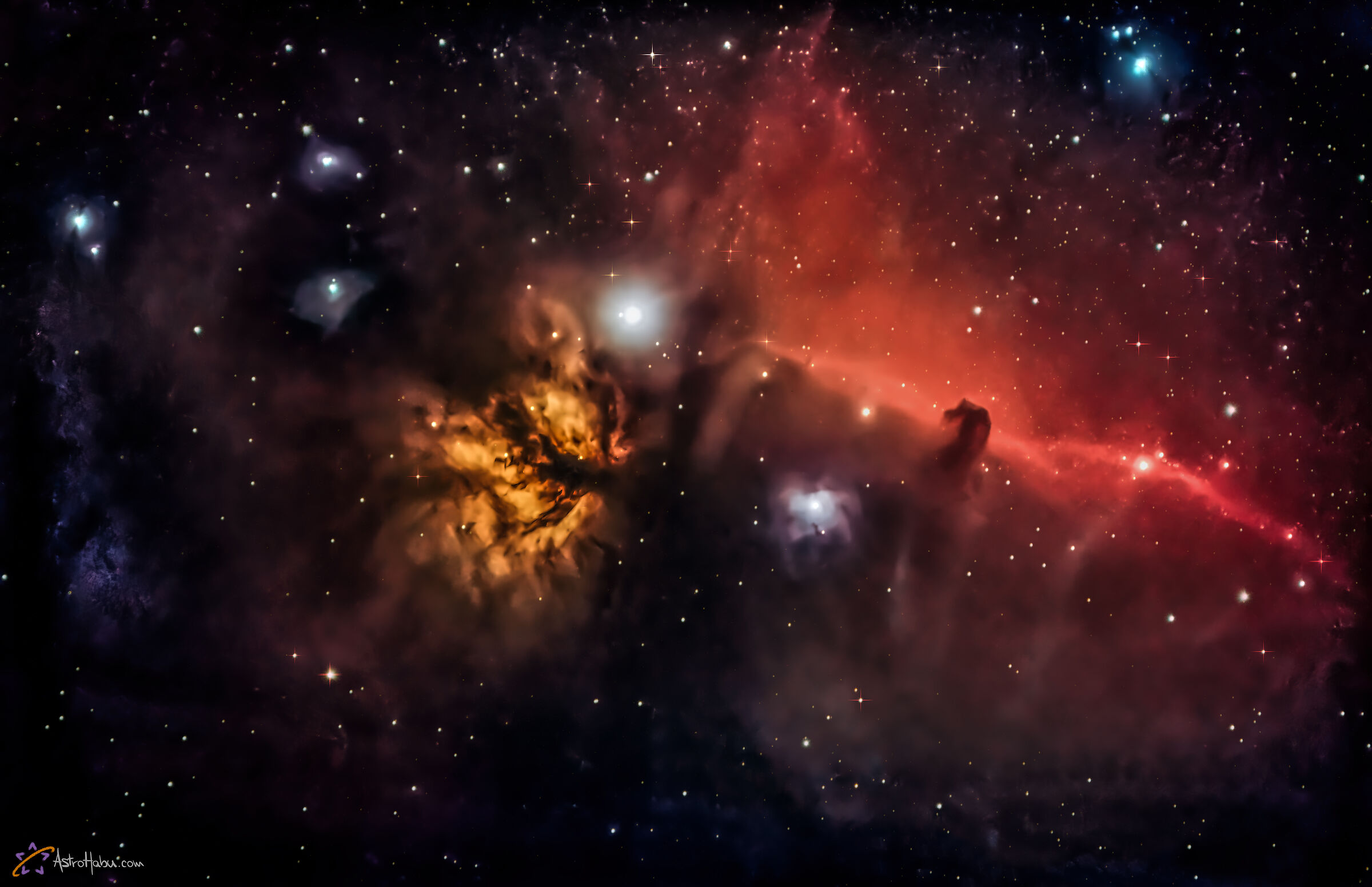 HorseHead and Flame nebulae