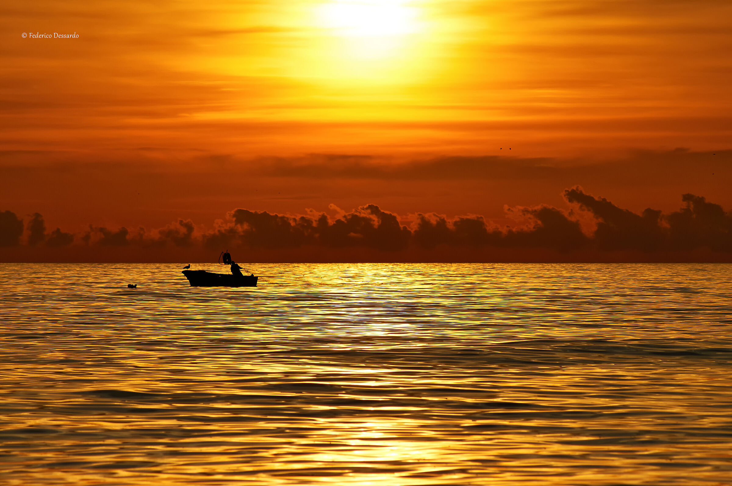 Il pescatore al tramonto