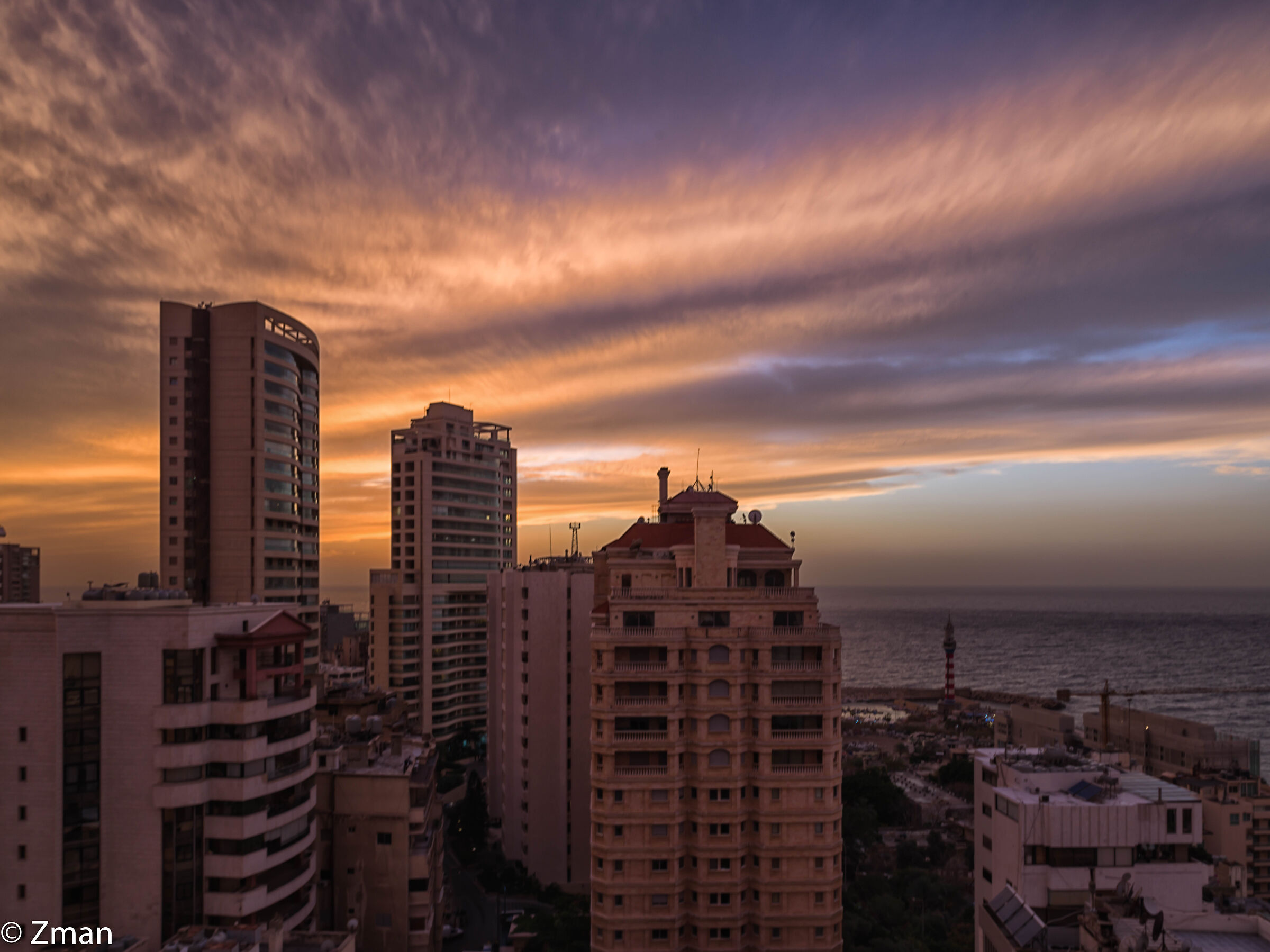 Il tramonto e la nostra città