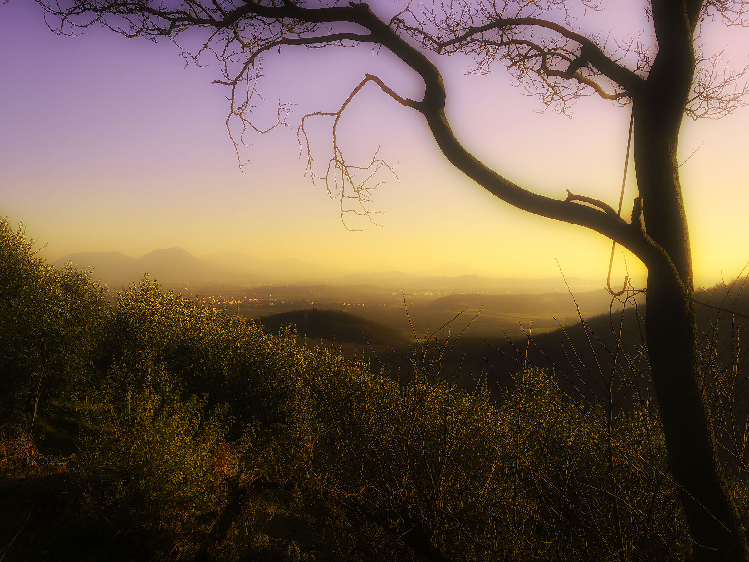 On the top of the hill