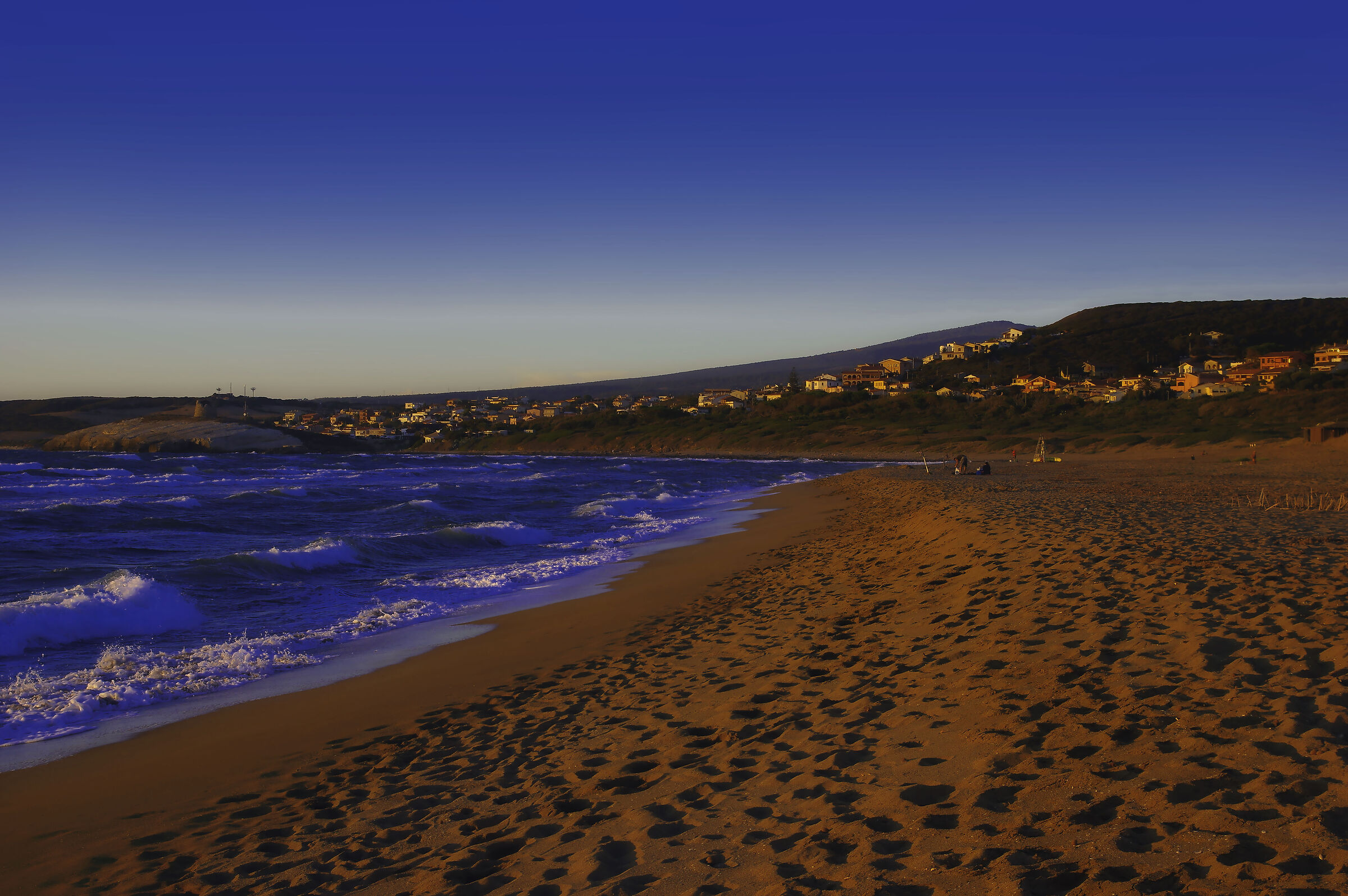 Beach with stormy sea