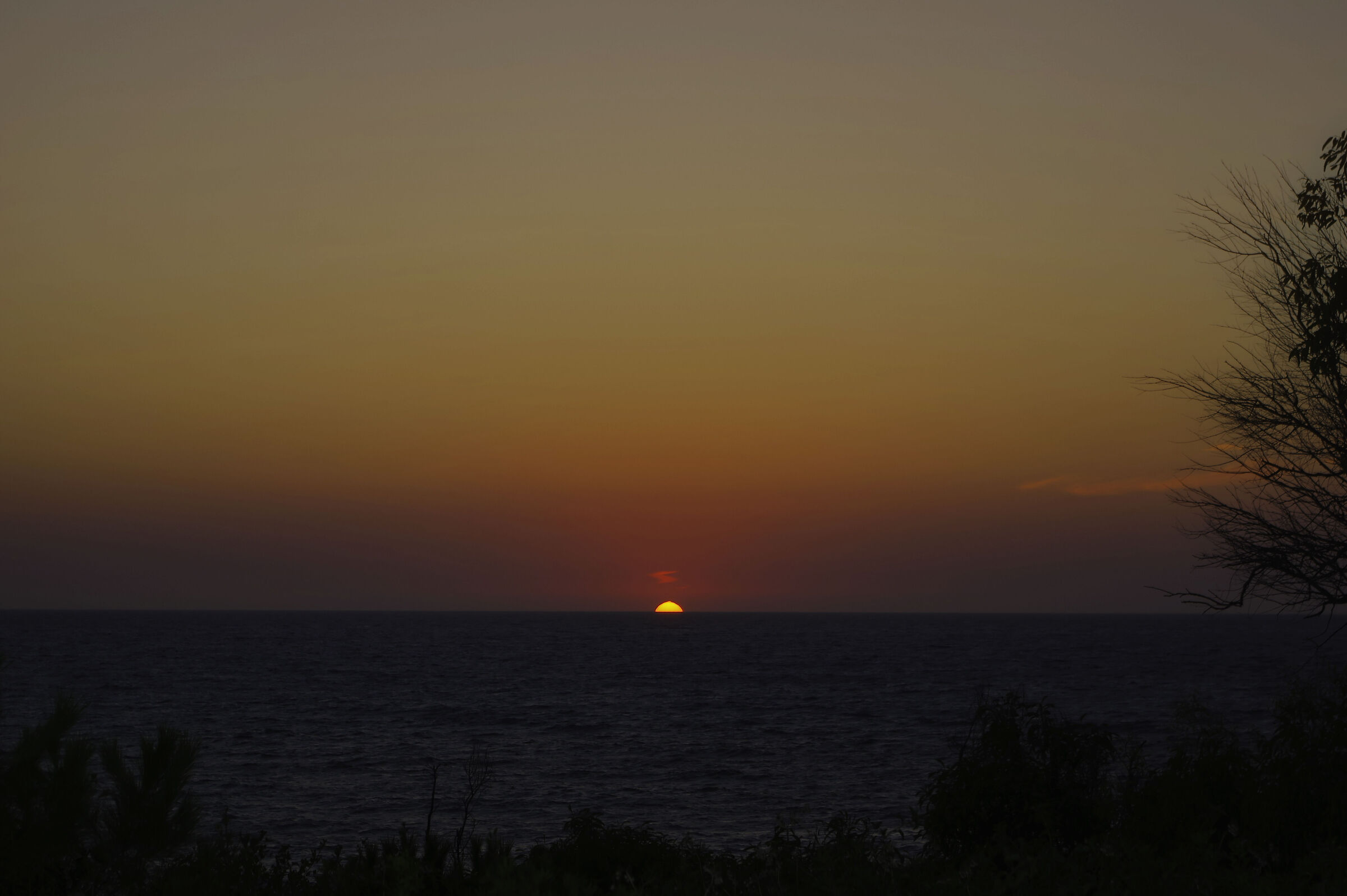 Sunset with little cloud