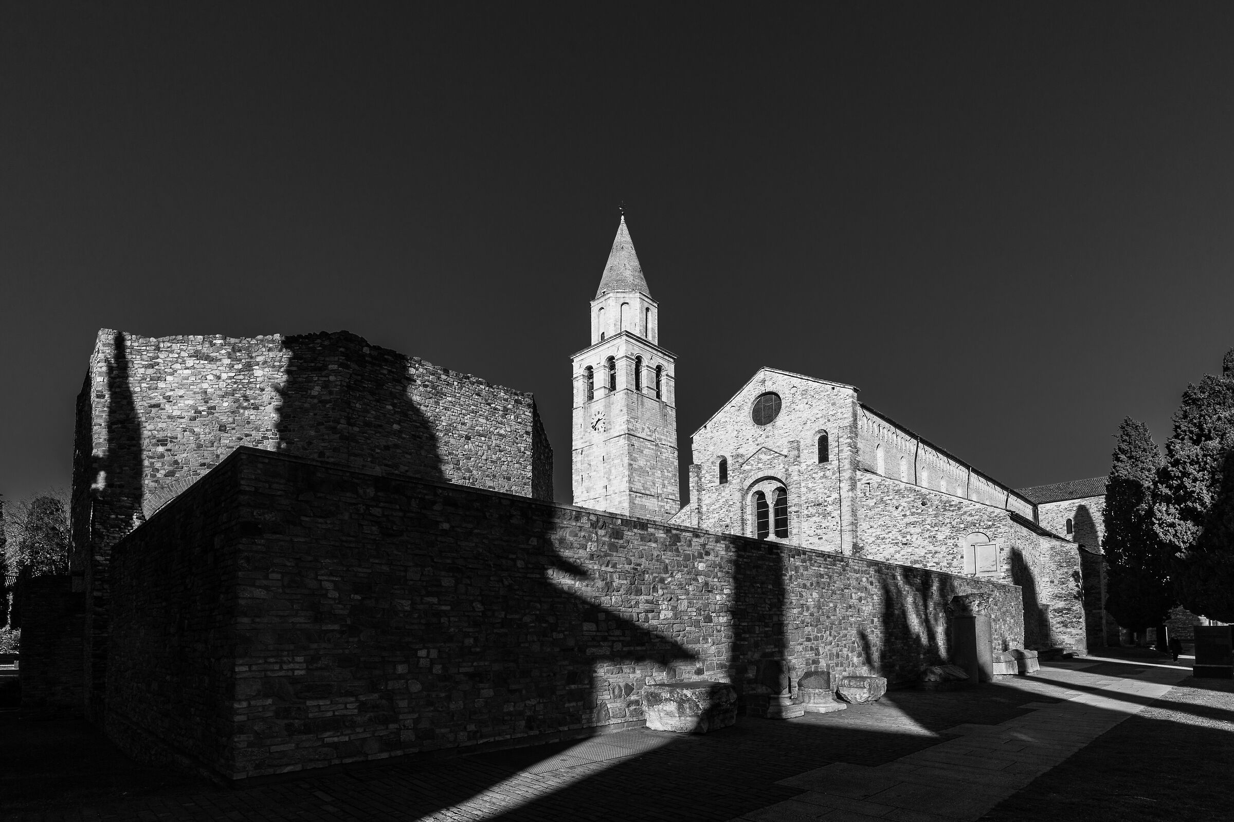 Long shadows on the basilica of Aquileia