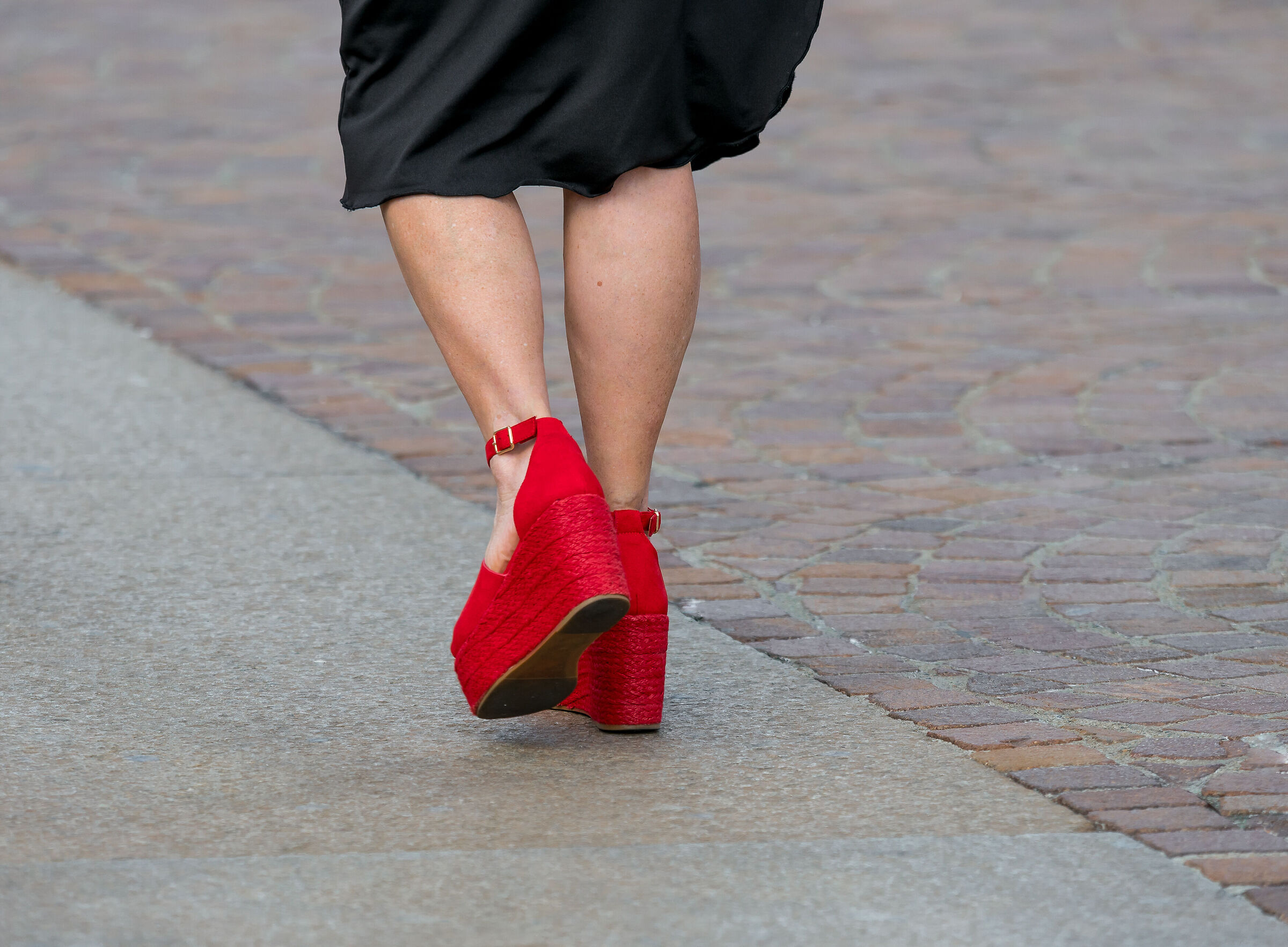Red spring steps .....
