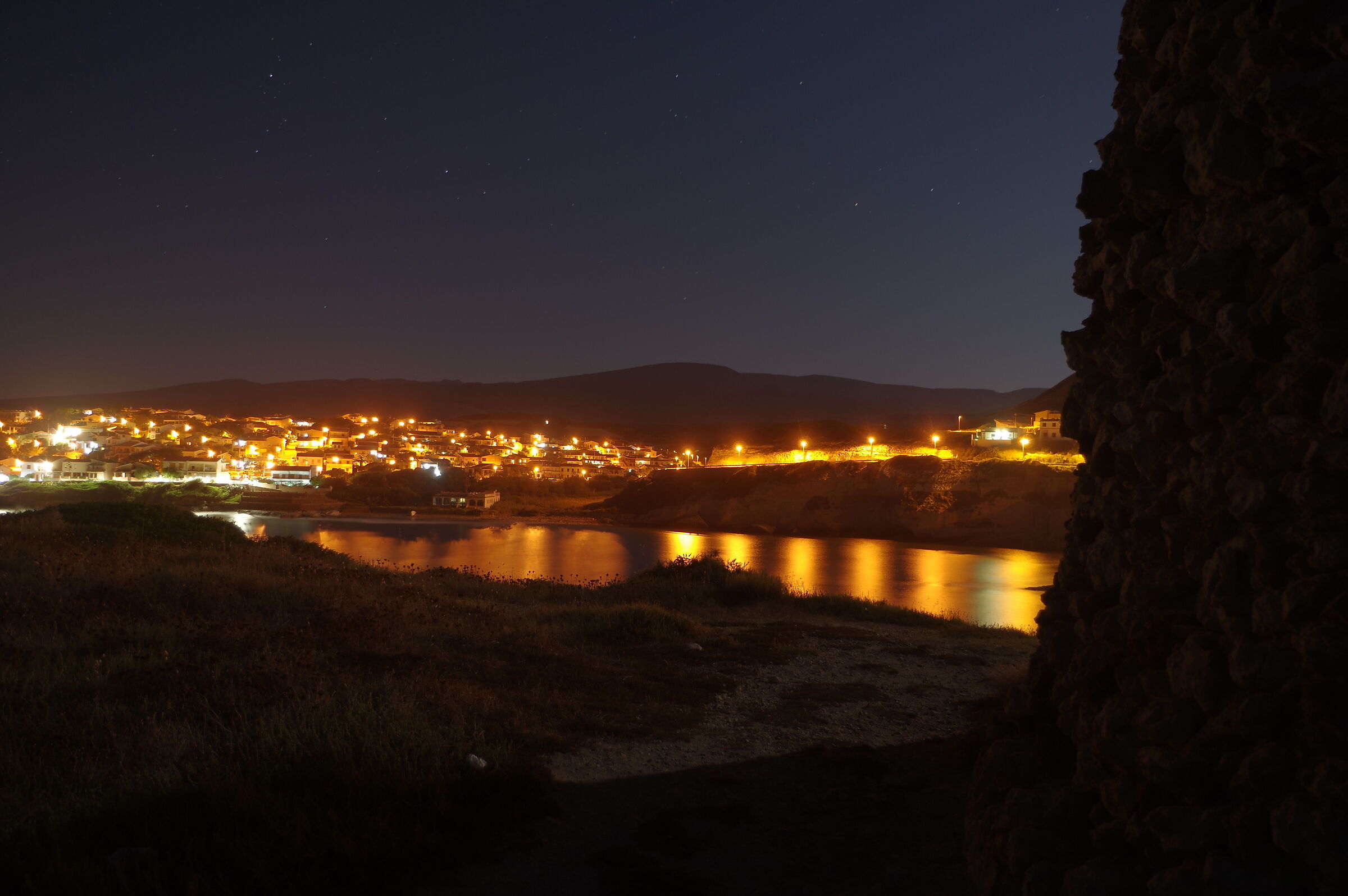 Sardinian village by night