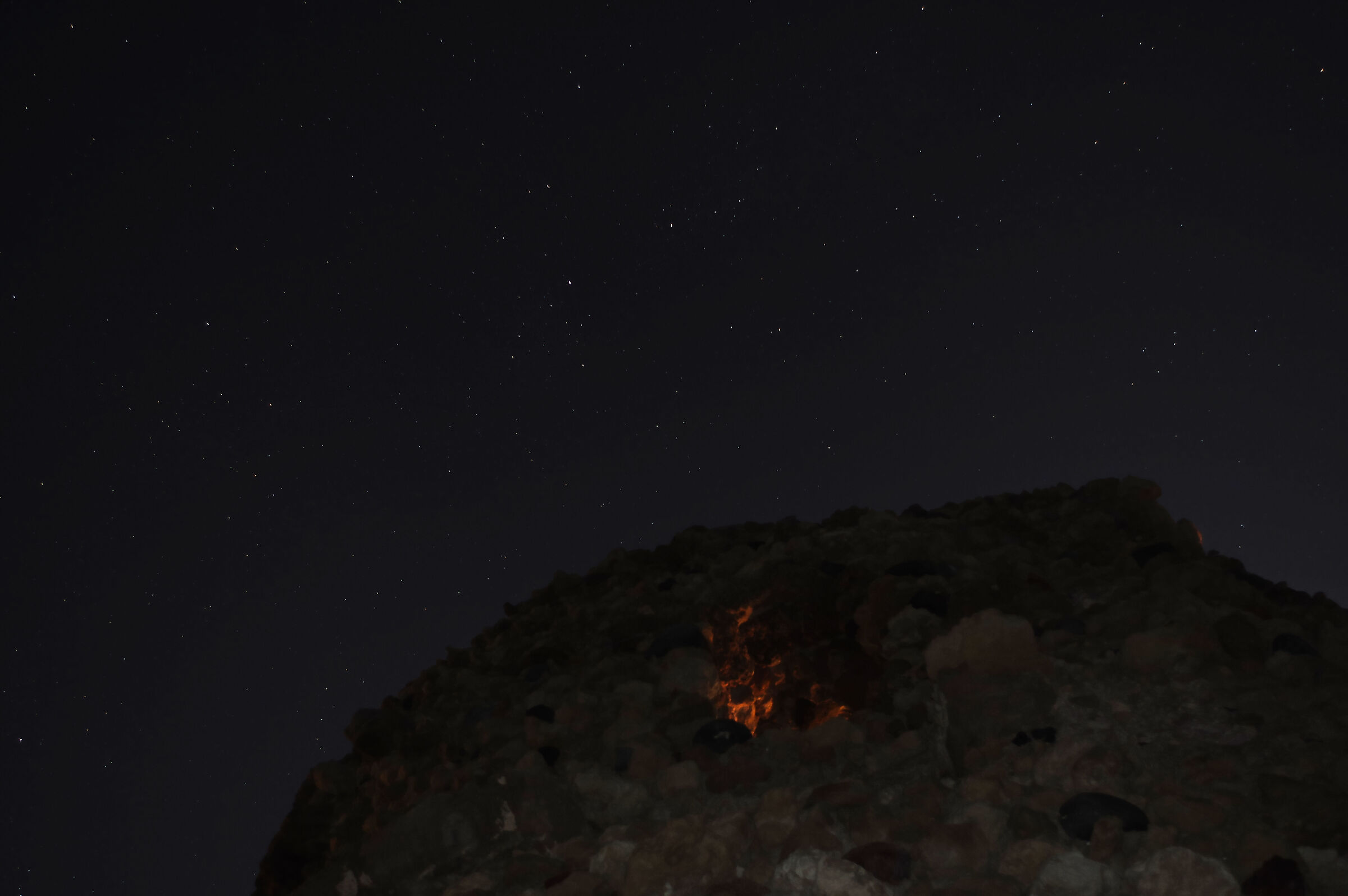 Nuraghe and starry sky