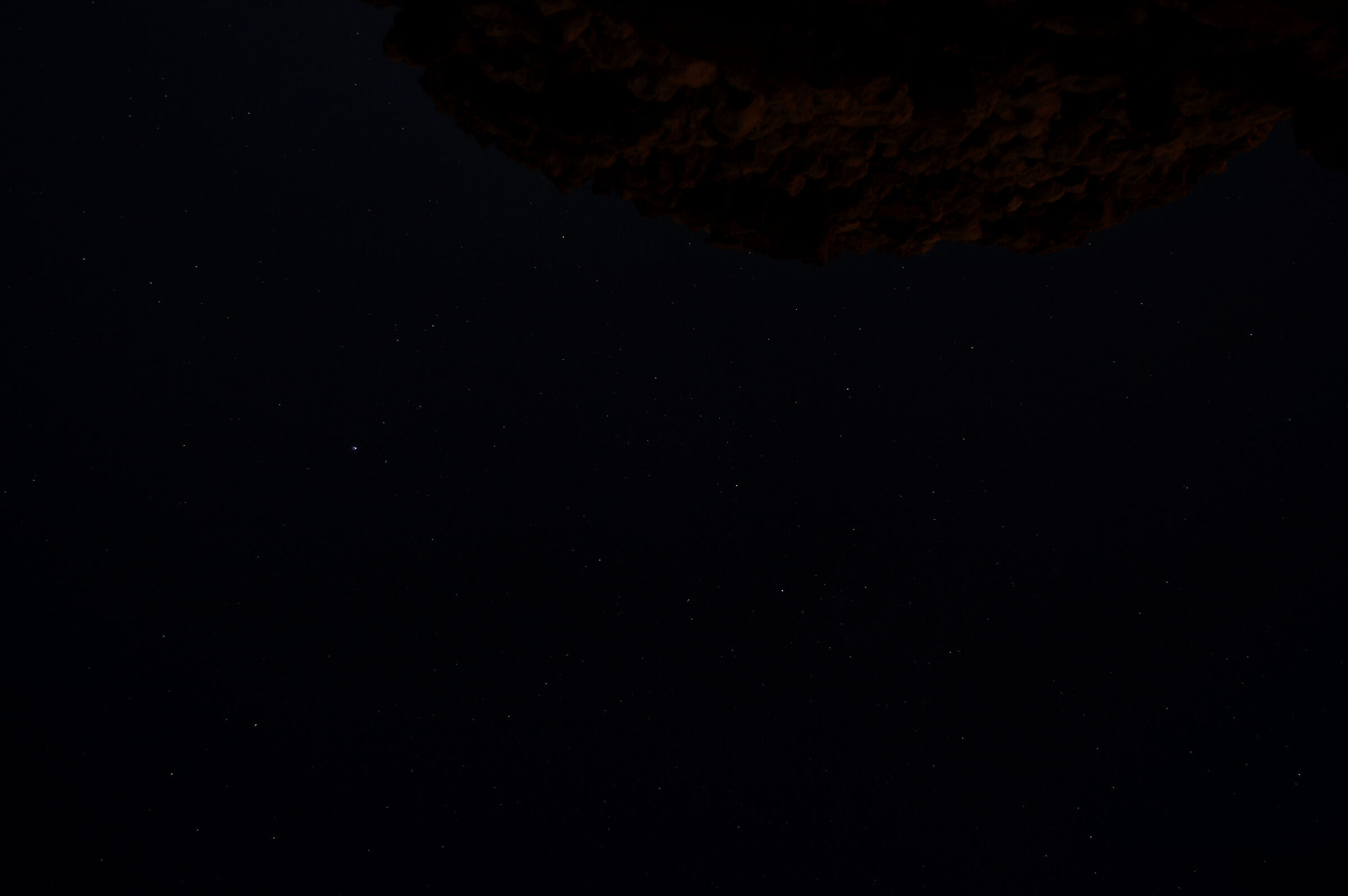 Nuraghe and starry sky