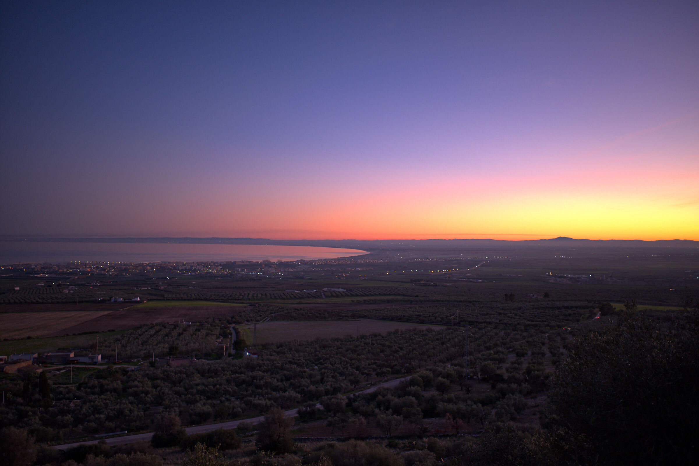 Tramonto sul golfo di Manfredonia