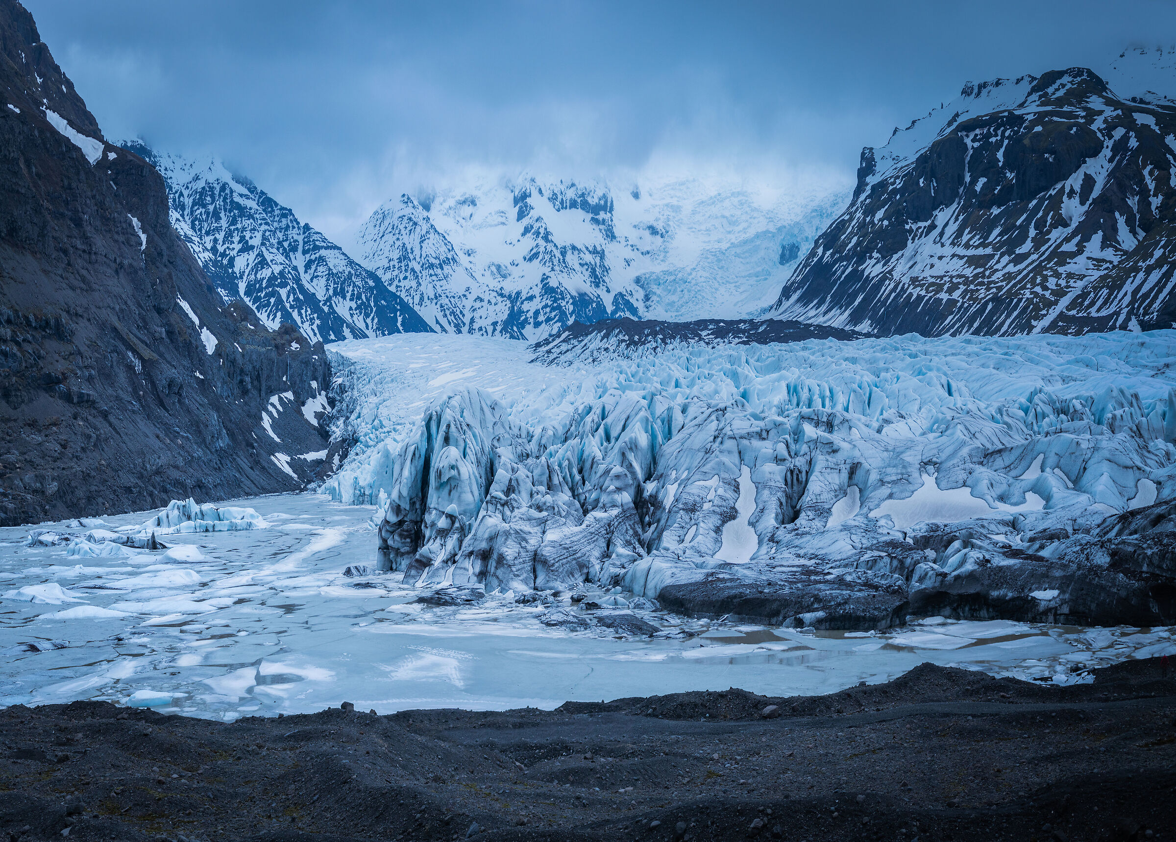 In front of the Glacier